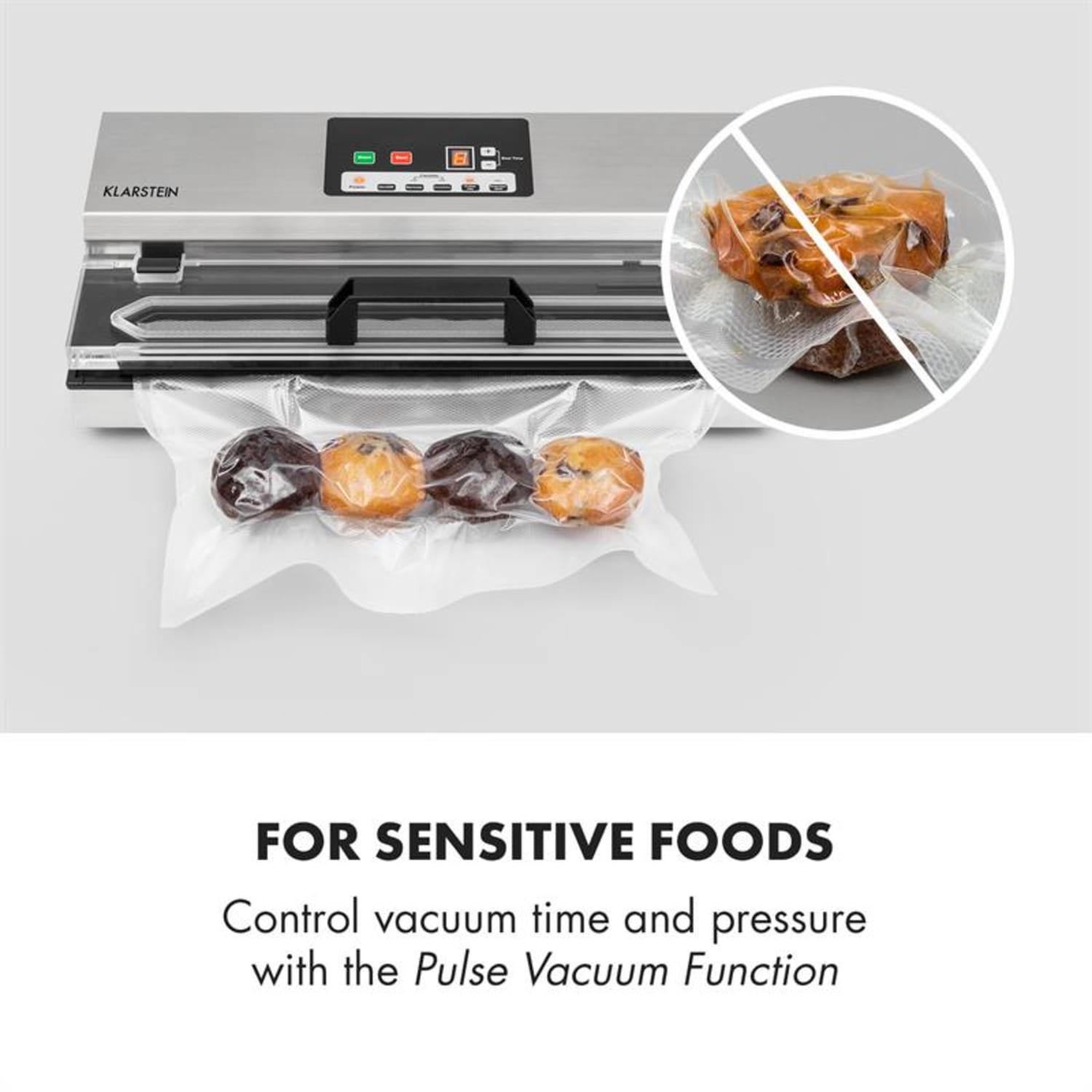 Foodlocker 650, vákuumozó gép, 650 W, InstantSealing, nemesacél, ezüst 