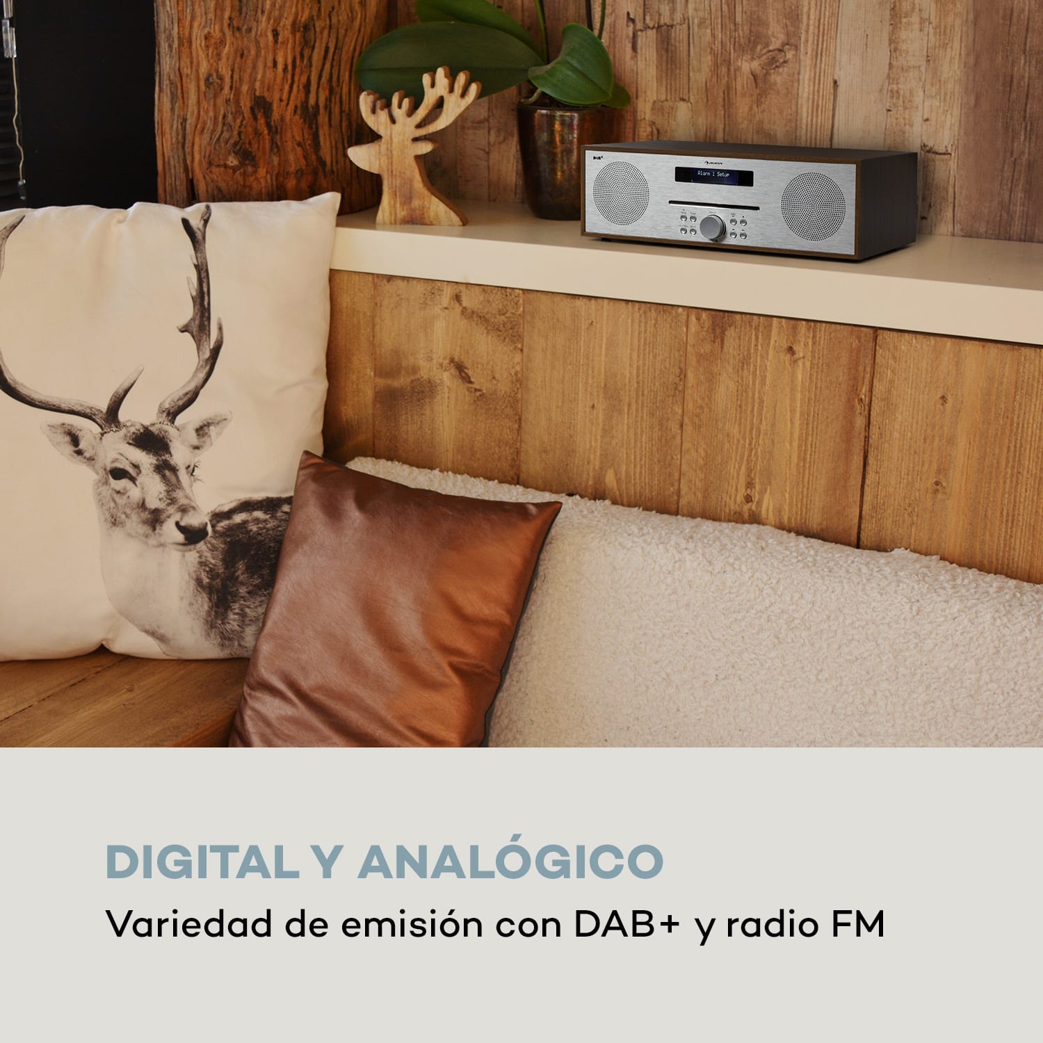 Silver Star CD-DAB 2x20W máx. Reproductor de CD con ranura DAB+ BT Alu marrón 