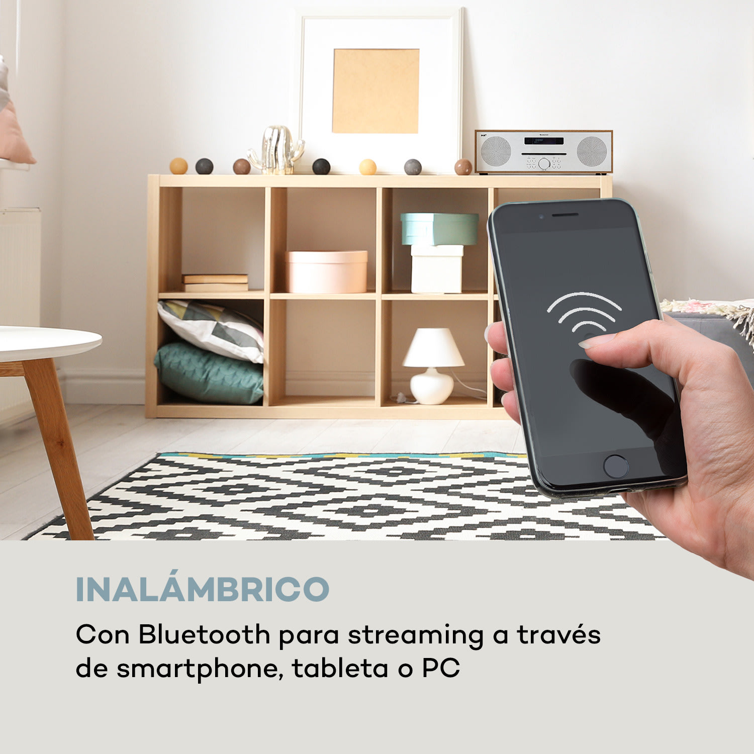 Silver Star CD-DAB 2x20W máx. Reproductor de CD con ranura DAB+ BT Alu marrón 