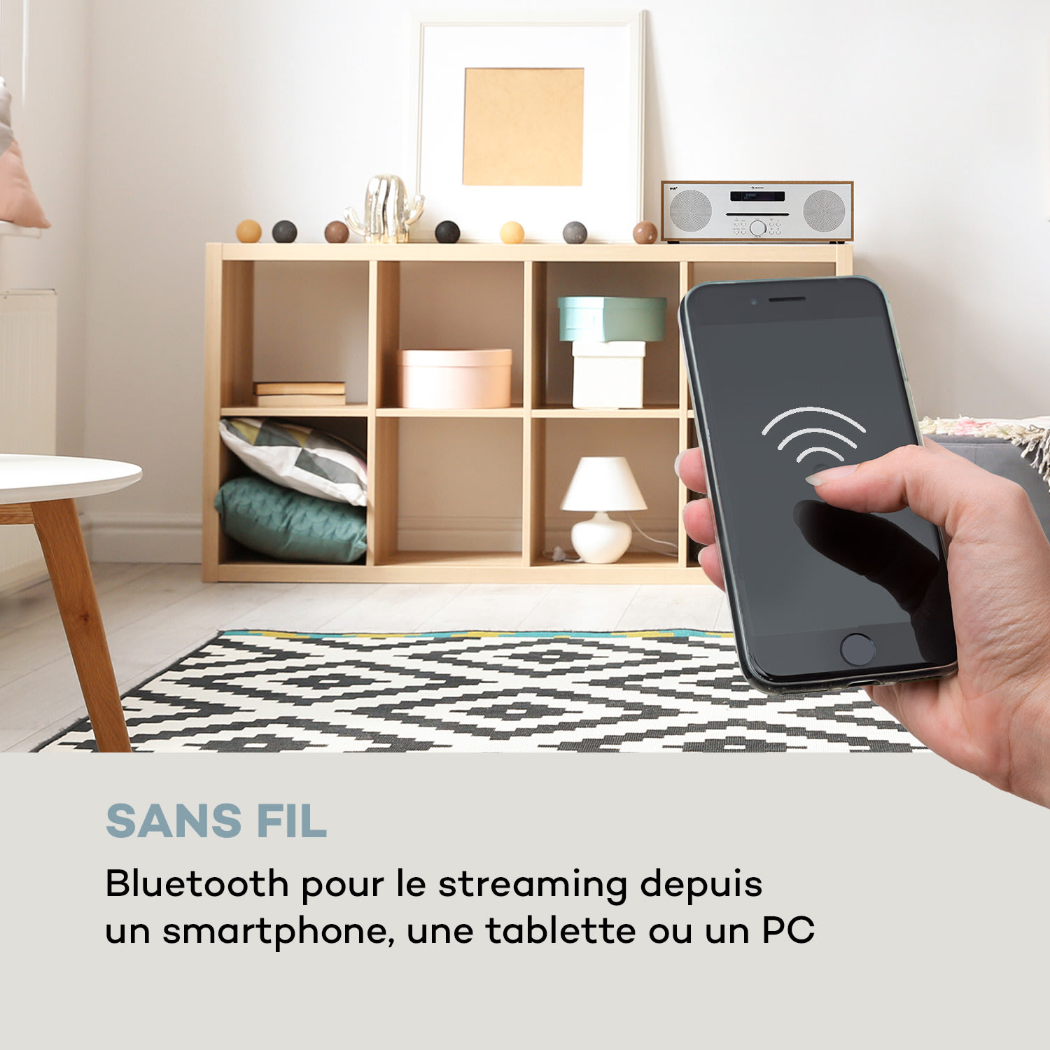 Silver Star lecteur CD-DAB 2 x 20 W max. Lecteur CD Slot-In DAB+ BT Alu marron 