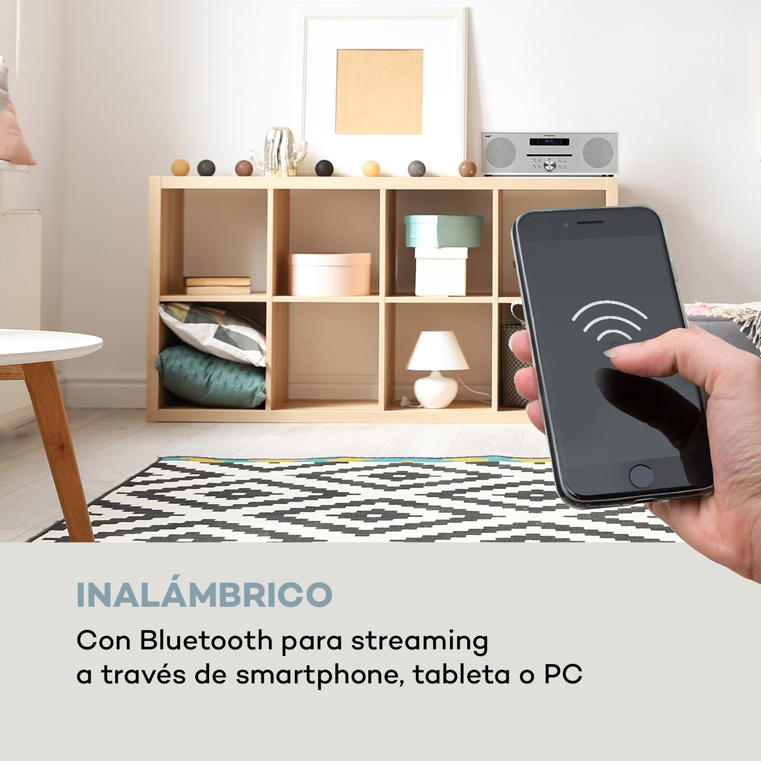 Silver Star CD-DAB 2x20W máx. reproductor de CD con ranura DAB+ BT Alu blanco 