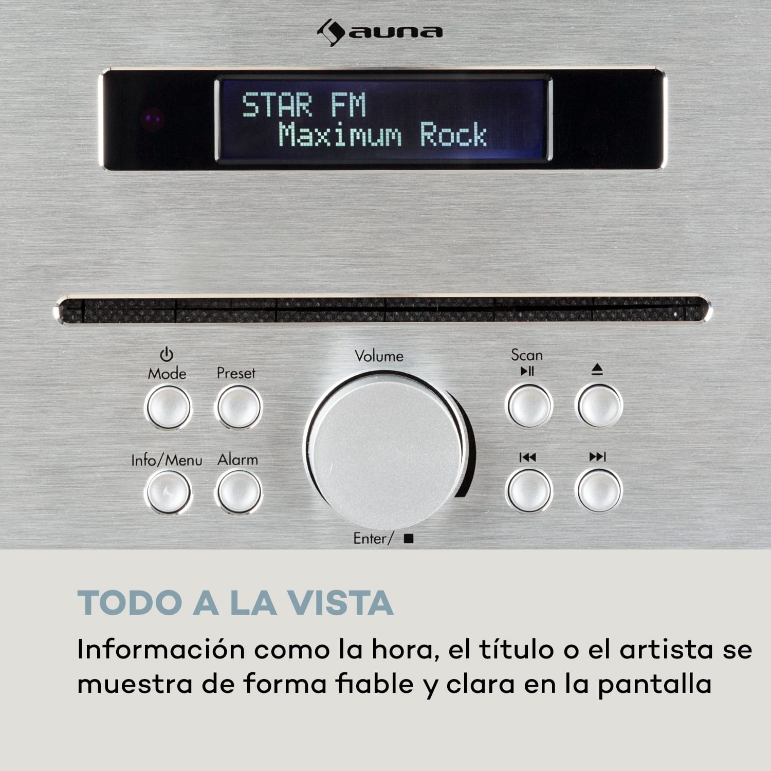 Silver Star CD-DAB 2x20W máx. reproductor de CD con ranura DAB+ BT Alu blanco