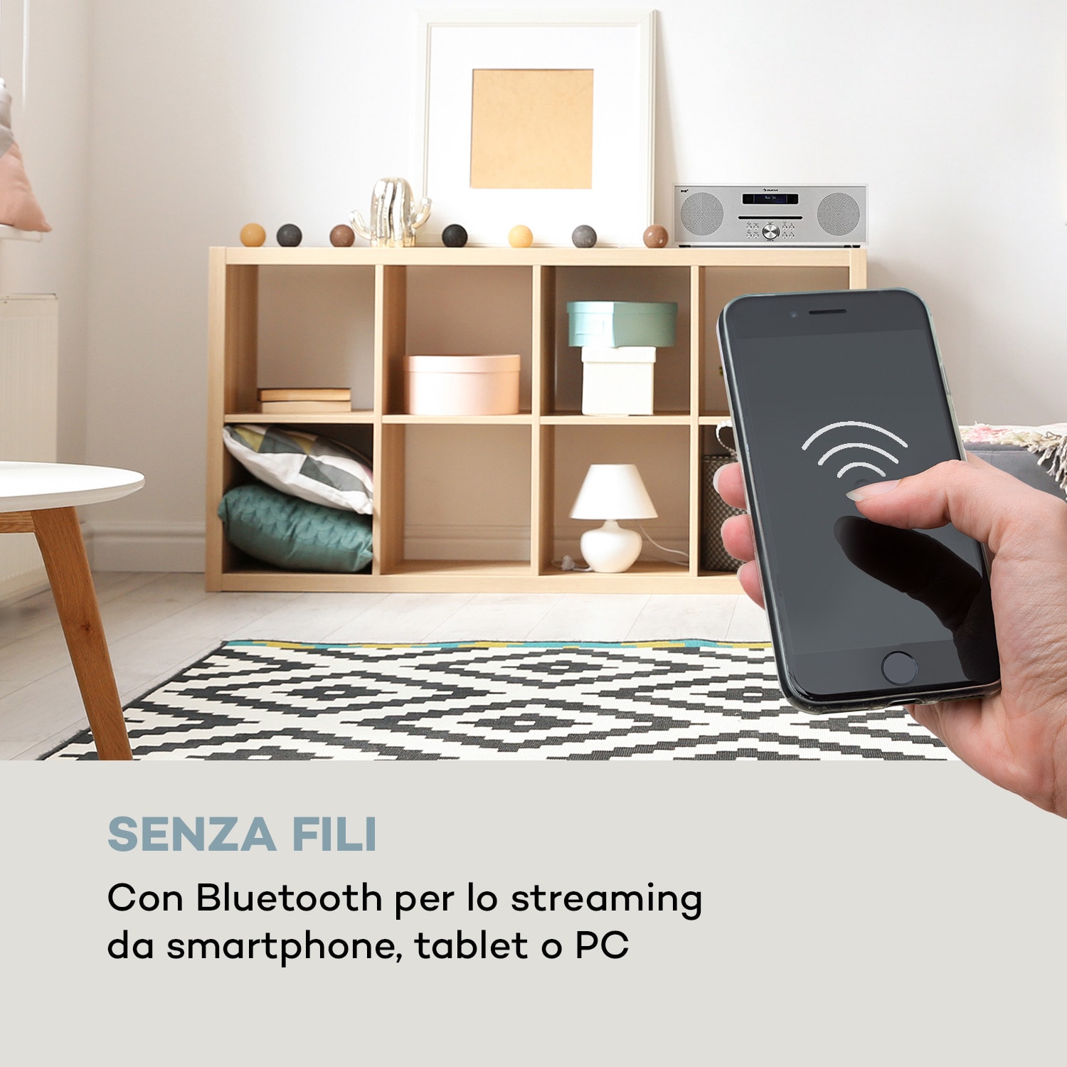 Silver Star CD-DAB - Lettore CD slot-in, max. 2 x 20 W, DAB+, BT, alluminio, bianco 