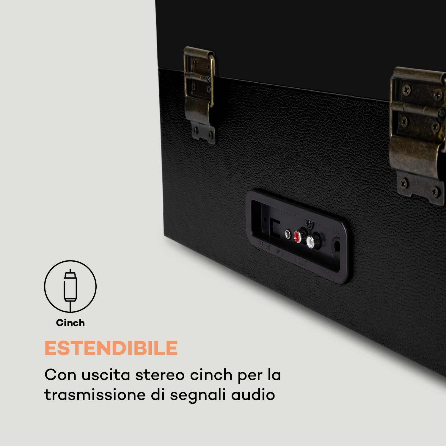 Sarah Ann Giradischi Bluetooth USB 33, 45 e 78 Giri/min nero/crema 