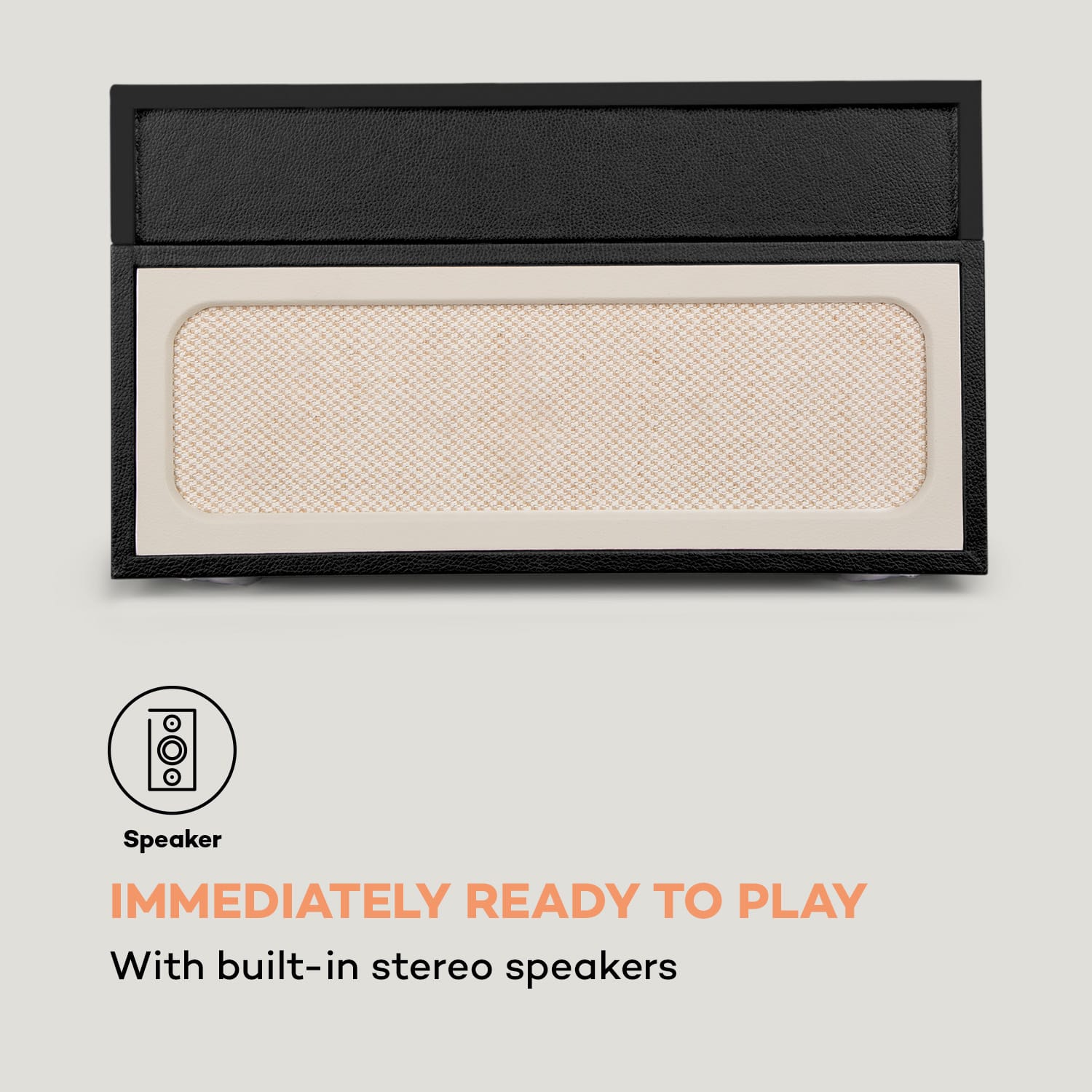 Sarah Ann, gramofon, bluetooth, USB, 33, 45 a 78 ot./min., černý/krémový