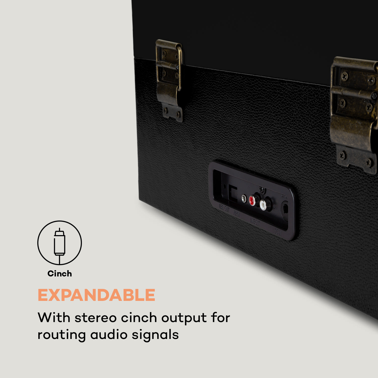 Sarah Ann, gramofon, bluetooth, USB, 33, 45 a 78 ot./min., černý/krémový