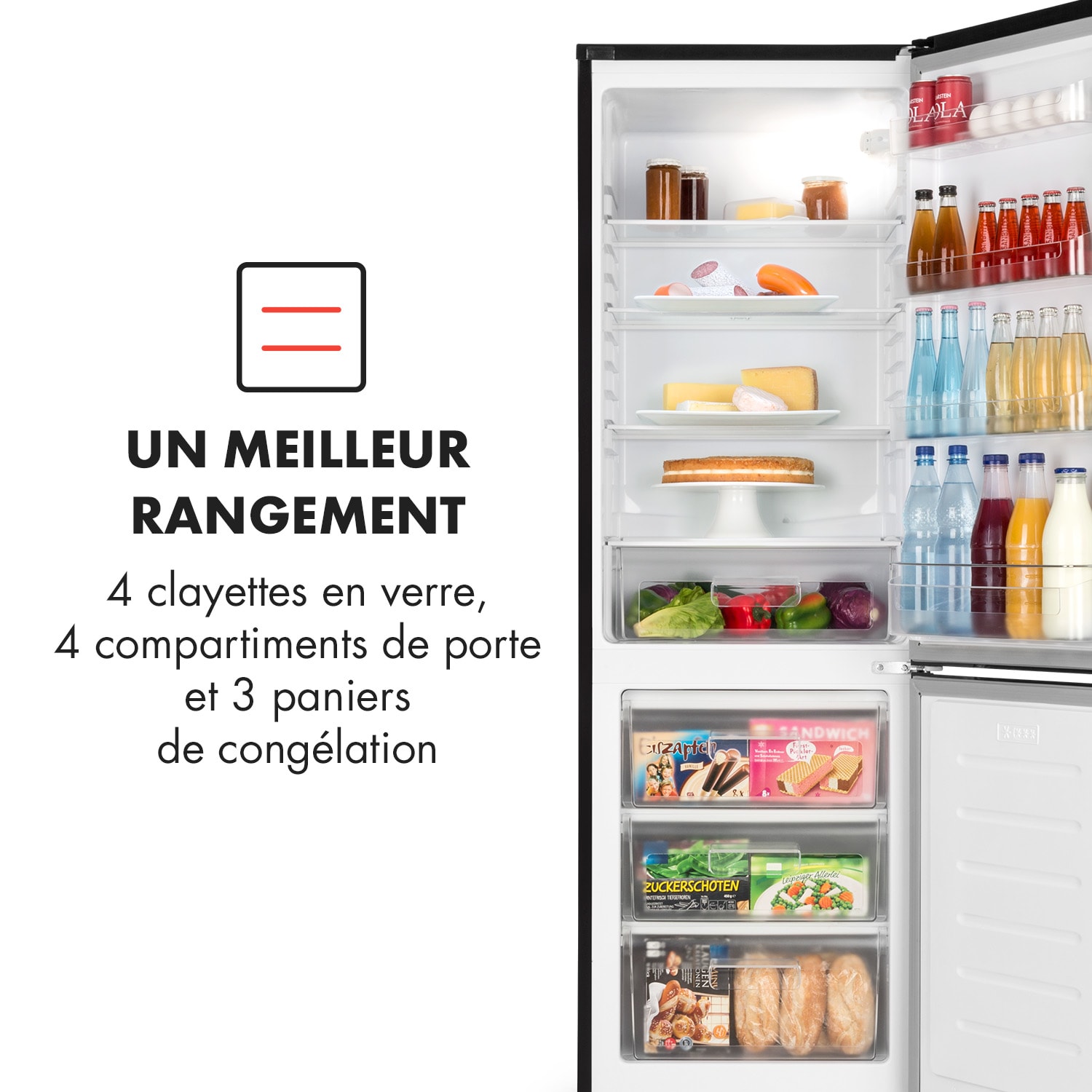 Luminance Frost Combiné réfrigérateur congélateur 300 litres classe A+ 