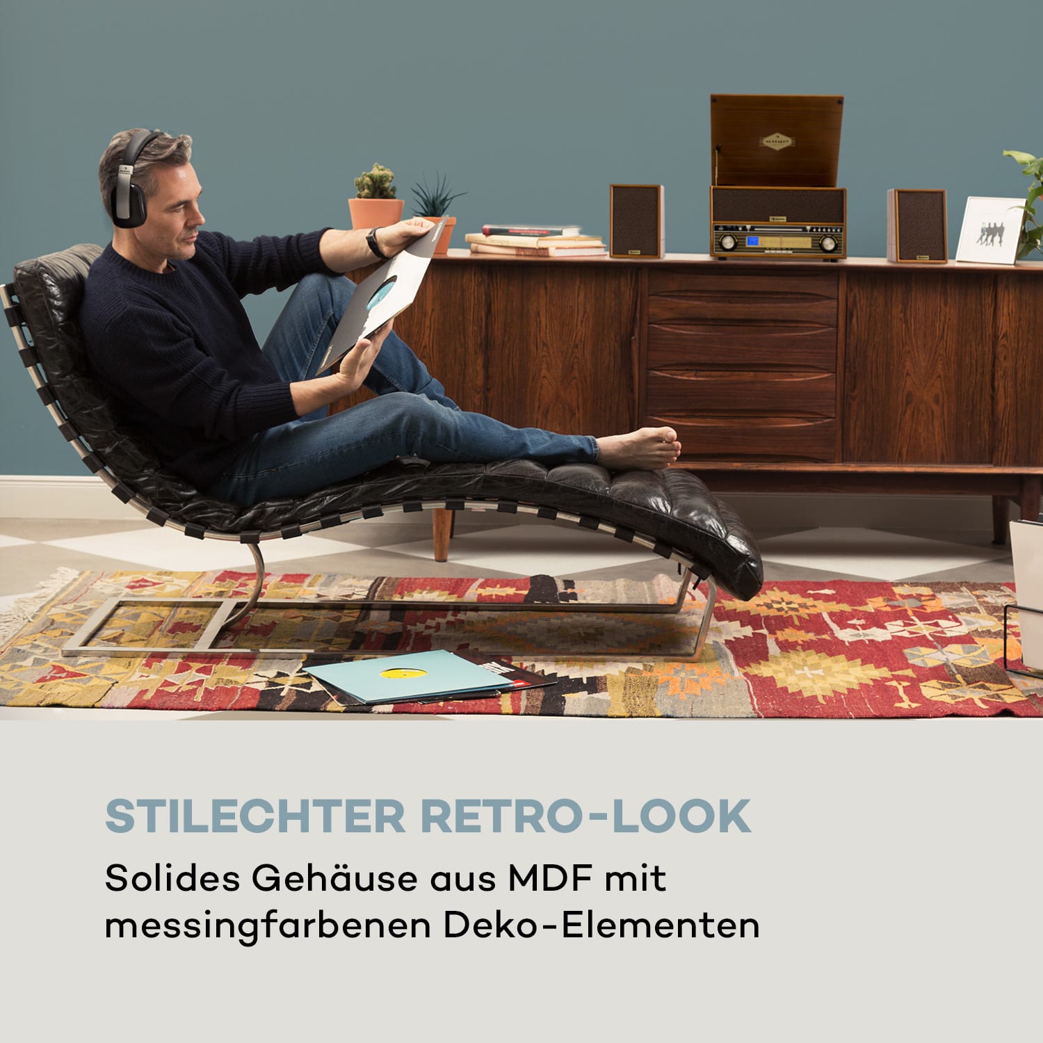 Belle Epoque 1910 Retro-Stereoanlage Plattenspieler CD Lautsprecher 