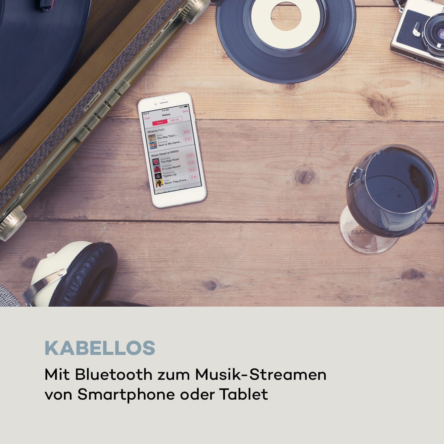 Belle Epoque 1910 Retro-Stereoanlage Plattenspieler CD Lautsprecher 