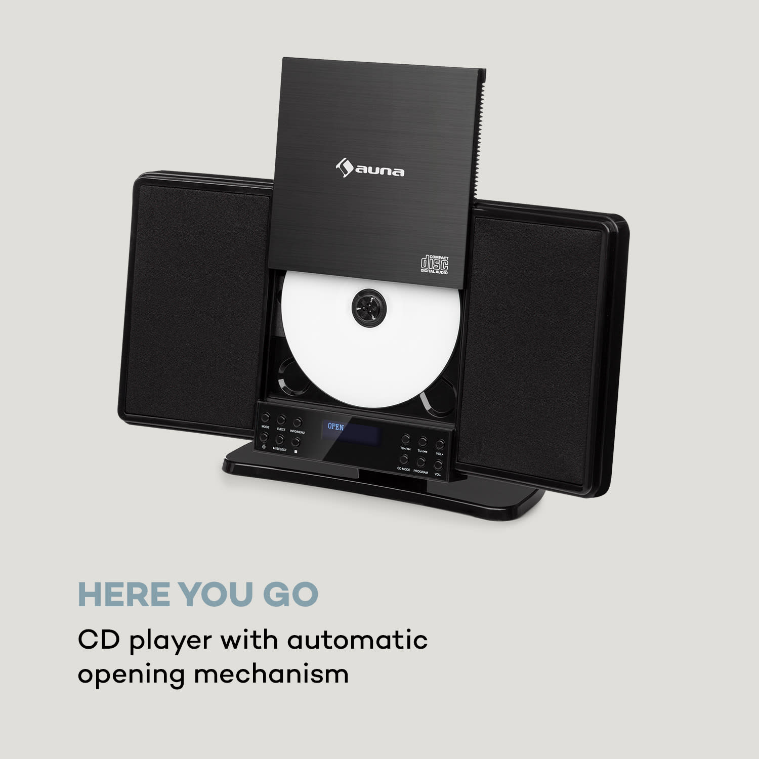 V14-DAB, vertikális sztereó rendszer, CD, FM és DAB+ tuner, BT, fekete 