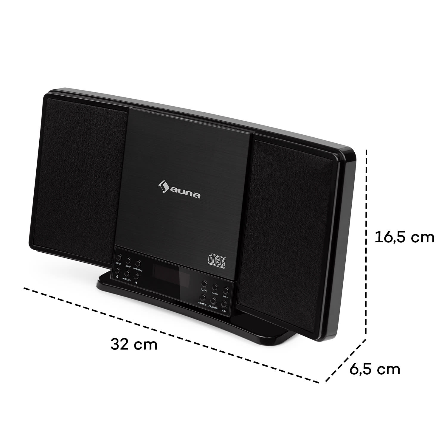 V14-DAB, vertikális sztereó rendszer, CD, FM és DAB+ tuner, BT, fekete 