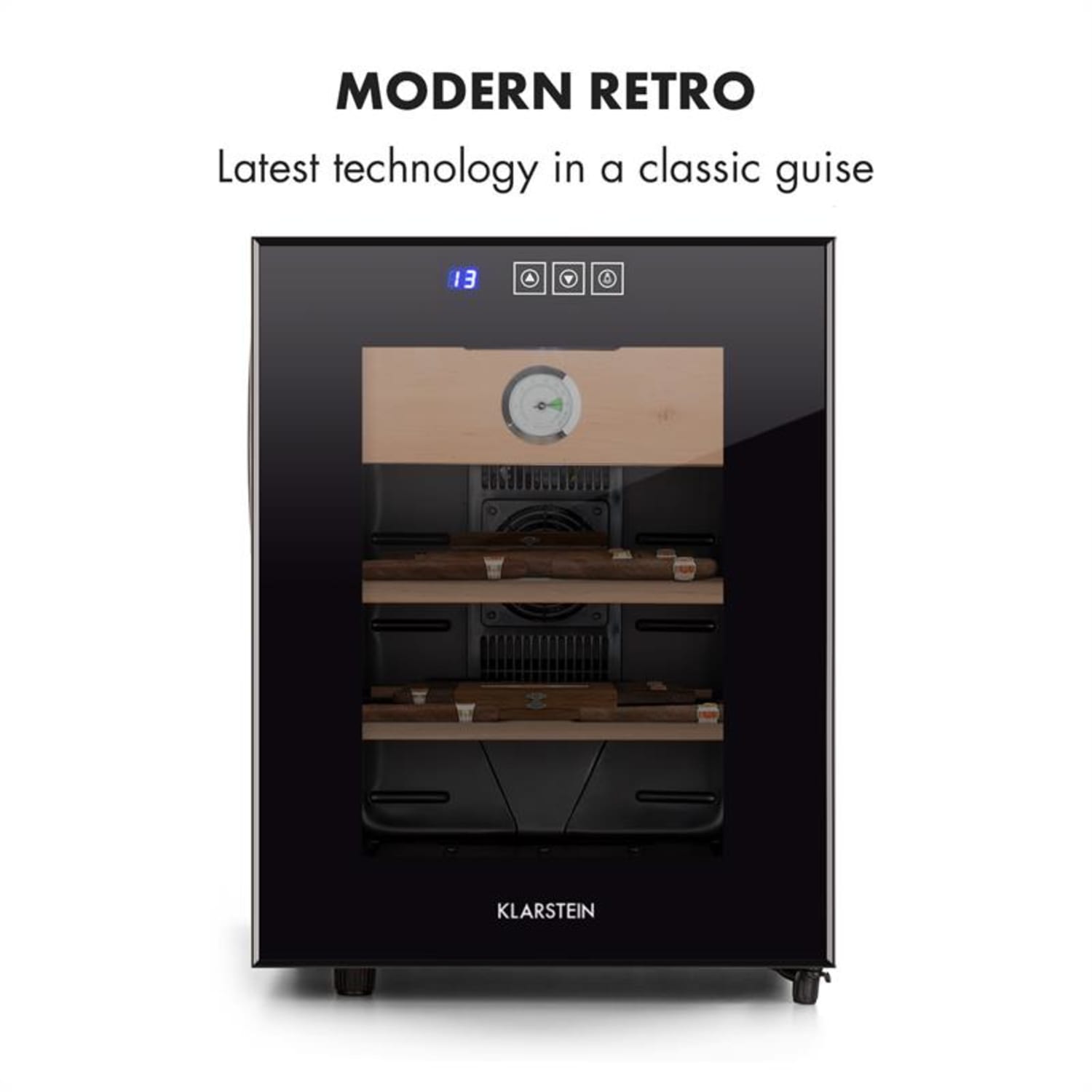 El Presidente 33 humidori 50 W kosketus setripuinen 33 l LED musta 33 l | Ruostumaton Teräs