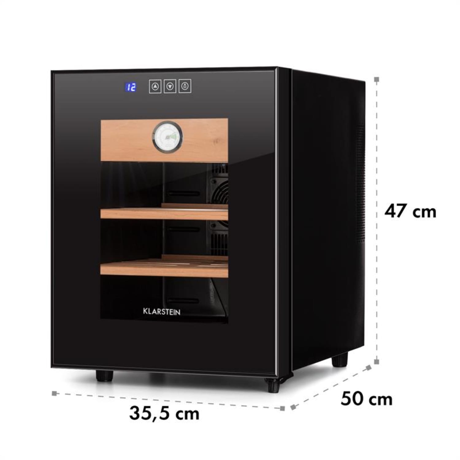 El Presidente 33 humidori 50 W kosketus setripuinen 33 l LED musta 33 l | Ruostumaton Teräs