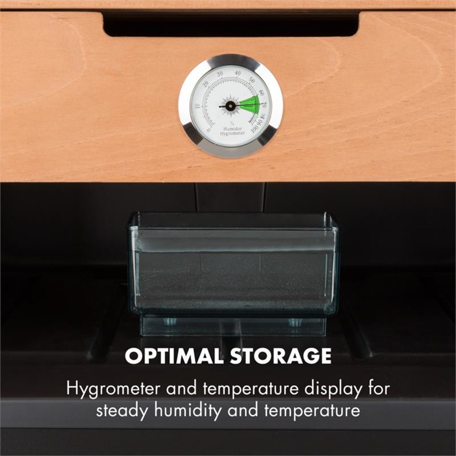 El Presidente 65 humidori 70 W kosketus setripuinen 65 l LED musta 65 l | Ruostumaton Teräs