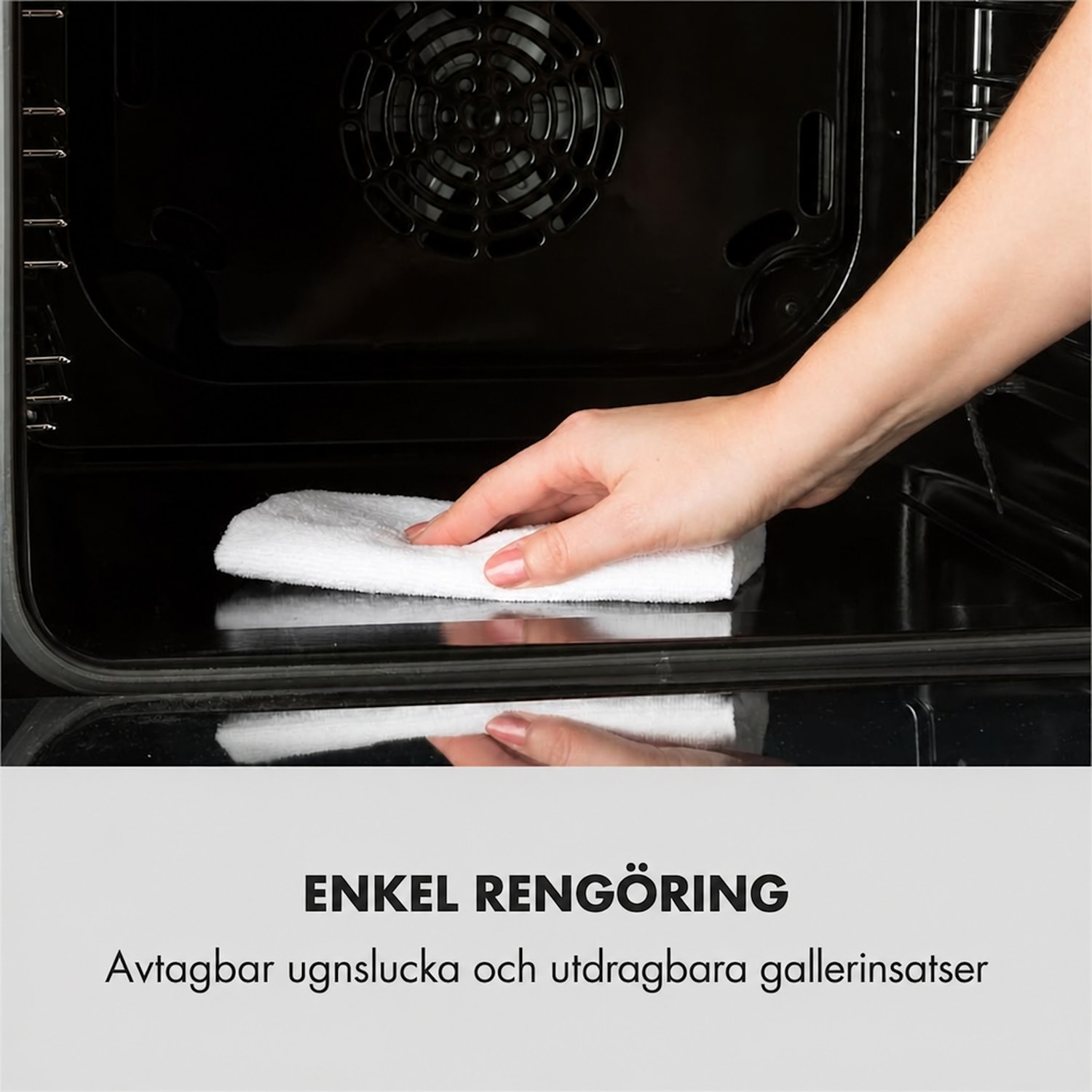 Kalahari elektrisk inbyggnadsugn 2 300 W 7 funktioner svart 