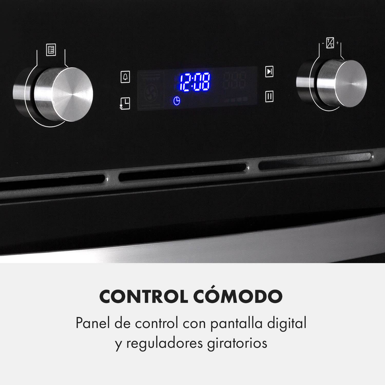 Gusteau Horno eléctrico encastrable 2950W 8 funciones  Negro
