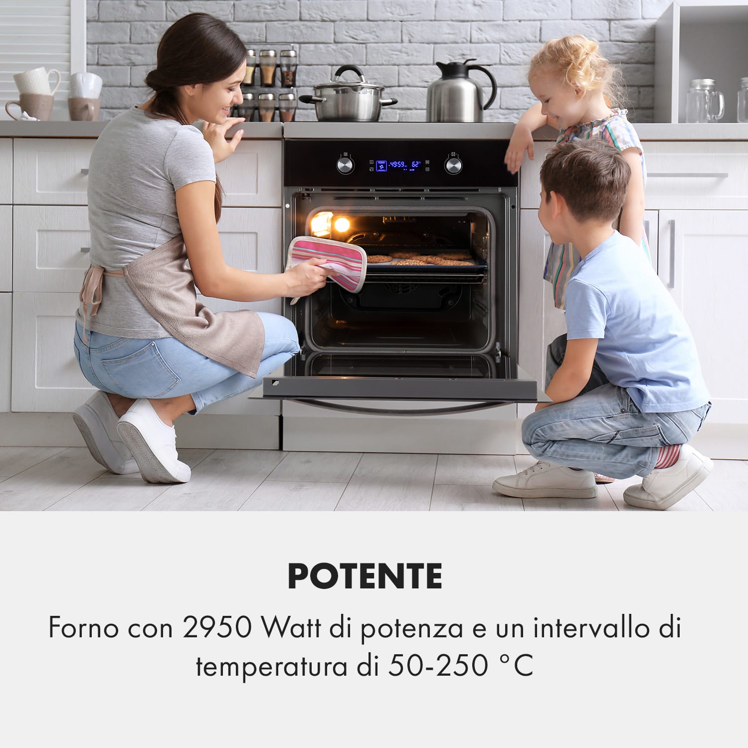 Gusteau Forno Elettrico a Incasso  2950W 8 Funzioni Nero