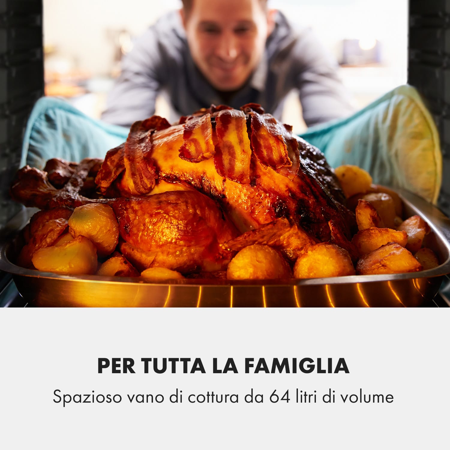 Gusteau Forno Elettrico a Incasso  2950W 8 Funzioni Nero