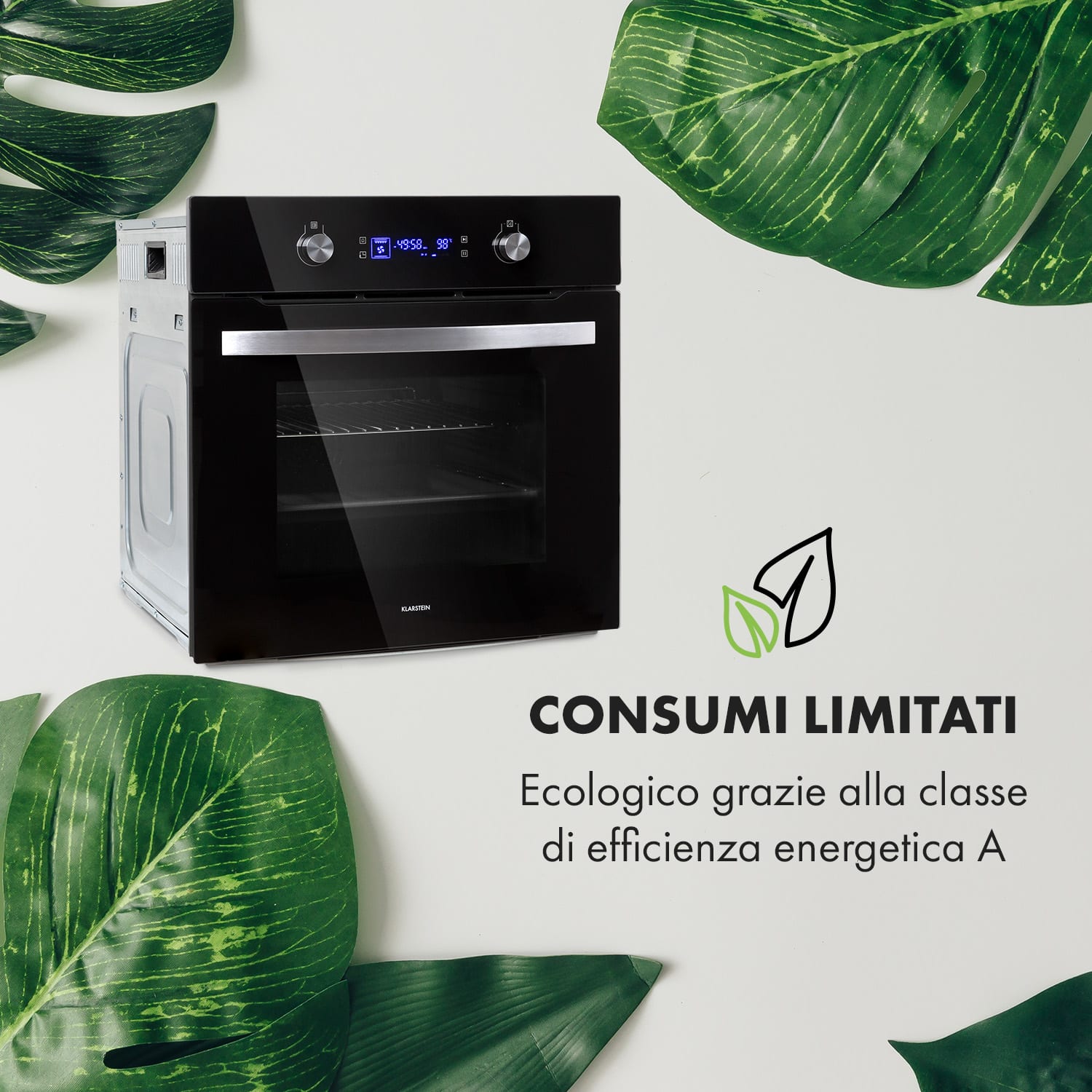 Gusteau Forno Elettrico a Incasso  2950W 8 Funzioni Nero