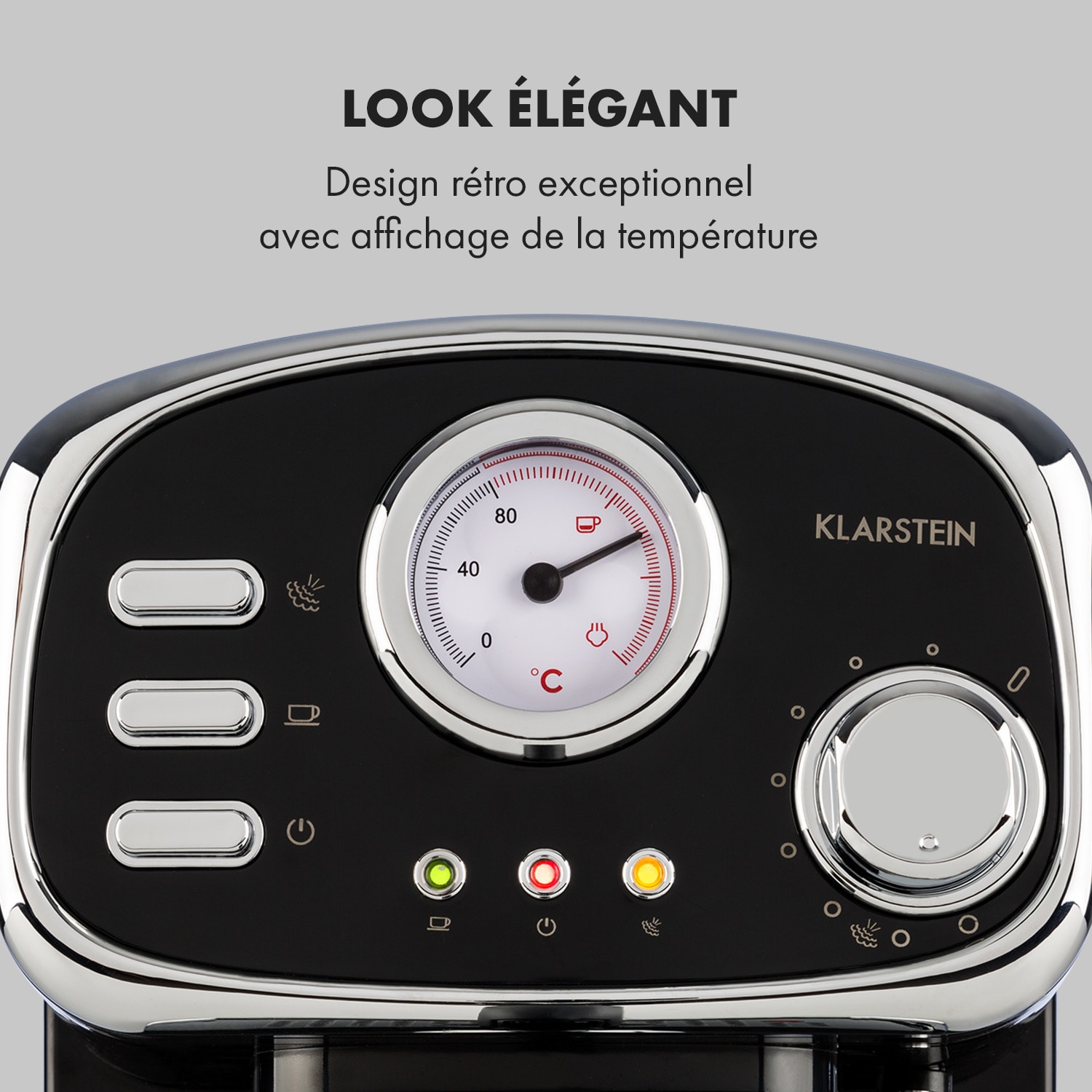 Espressionata Gusto espressomachine 1100W 15 bar druk zwart Zwart