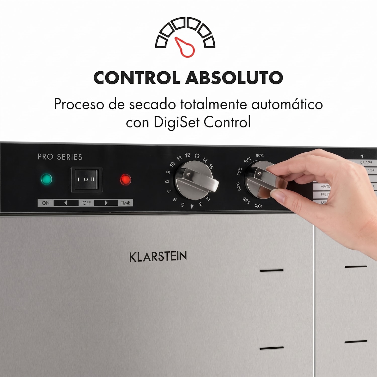Master Jerky 24 Deshidratador de alimentos 5850W 40-90ºC Temporizador 15h Acero inoxidable Plateado 24 bandejas