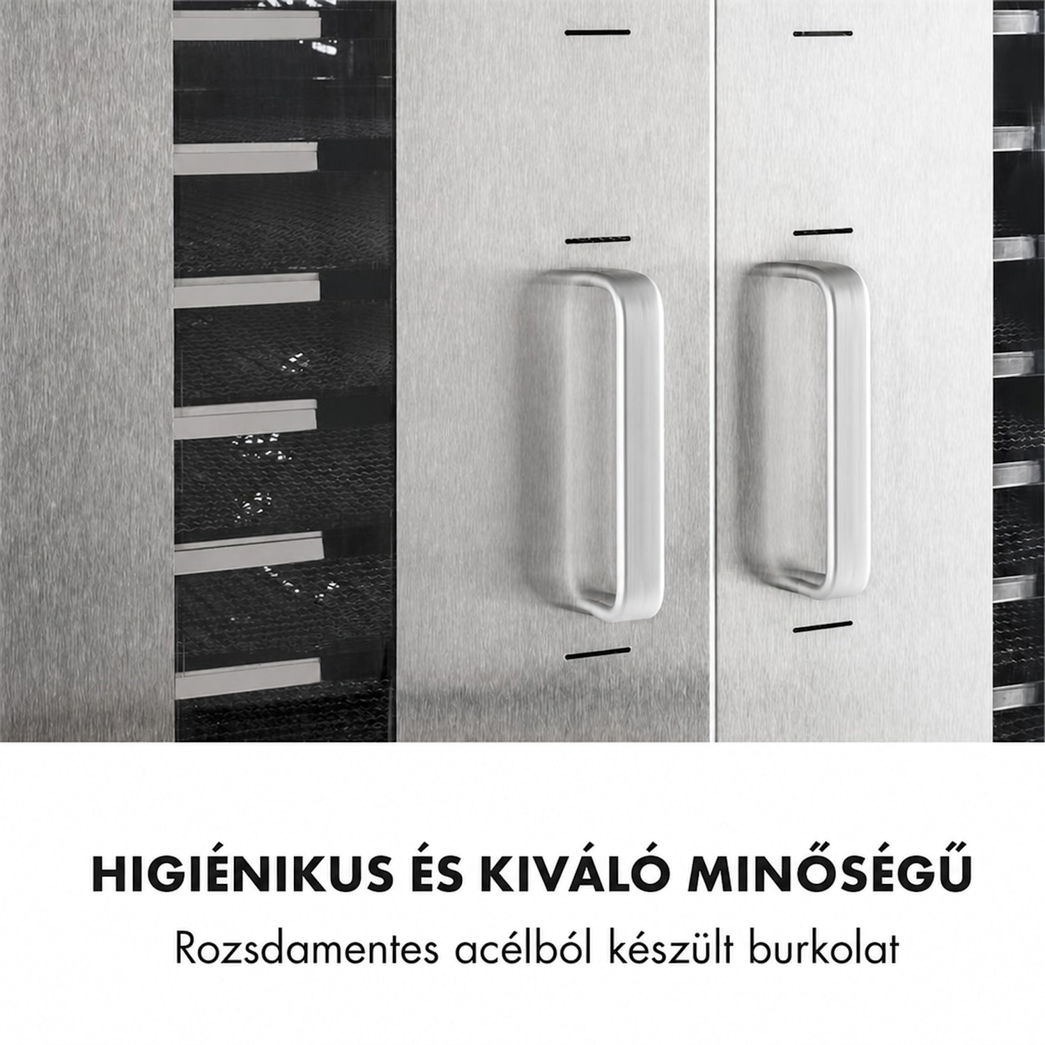 Master Jerky 24, aszalógép, 5850 W, 40 - 90 °C, 15 órás időzítő, rozsdamentes acél, ezüst 24 tálca