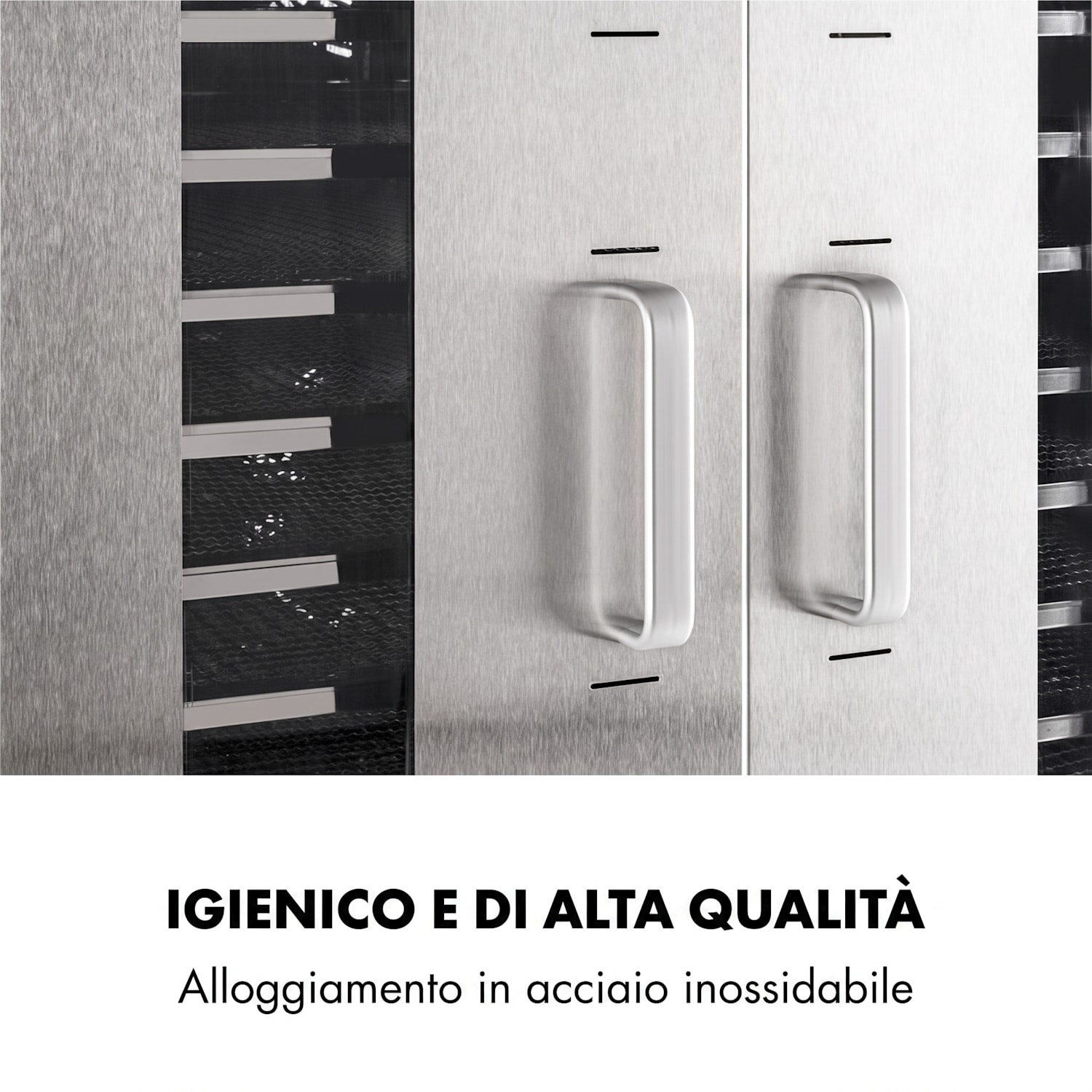 Master Jerky 24 Essiccatore 5850W 40-90 °C Timer da 15h Inox argento 24 scomparti