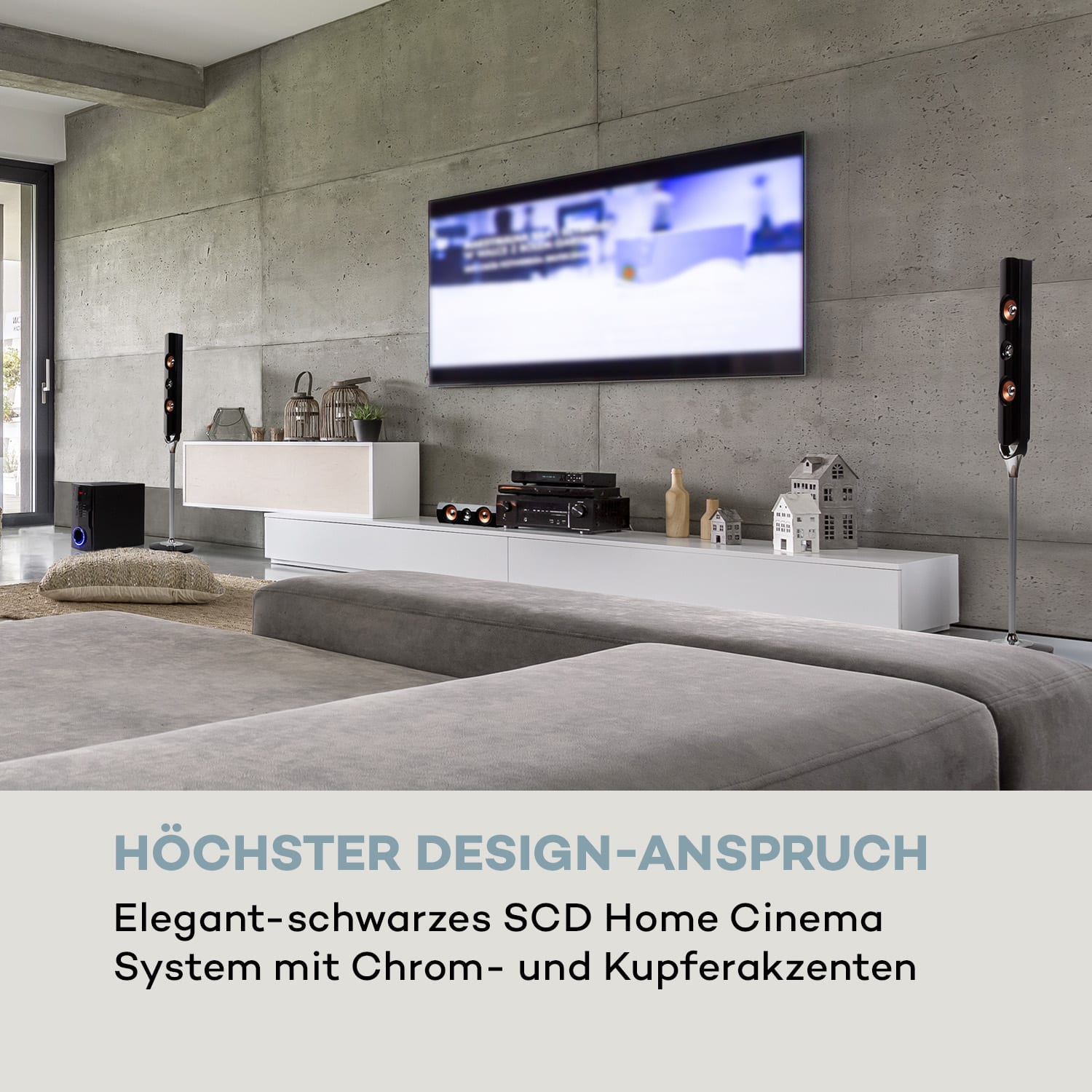 Areal Nobility 5.1-Surround-System 120W RMS BT USB AUX Fernbedienung 