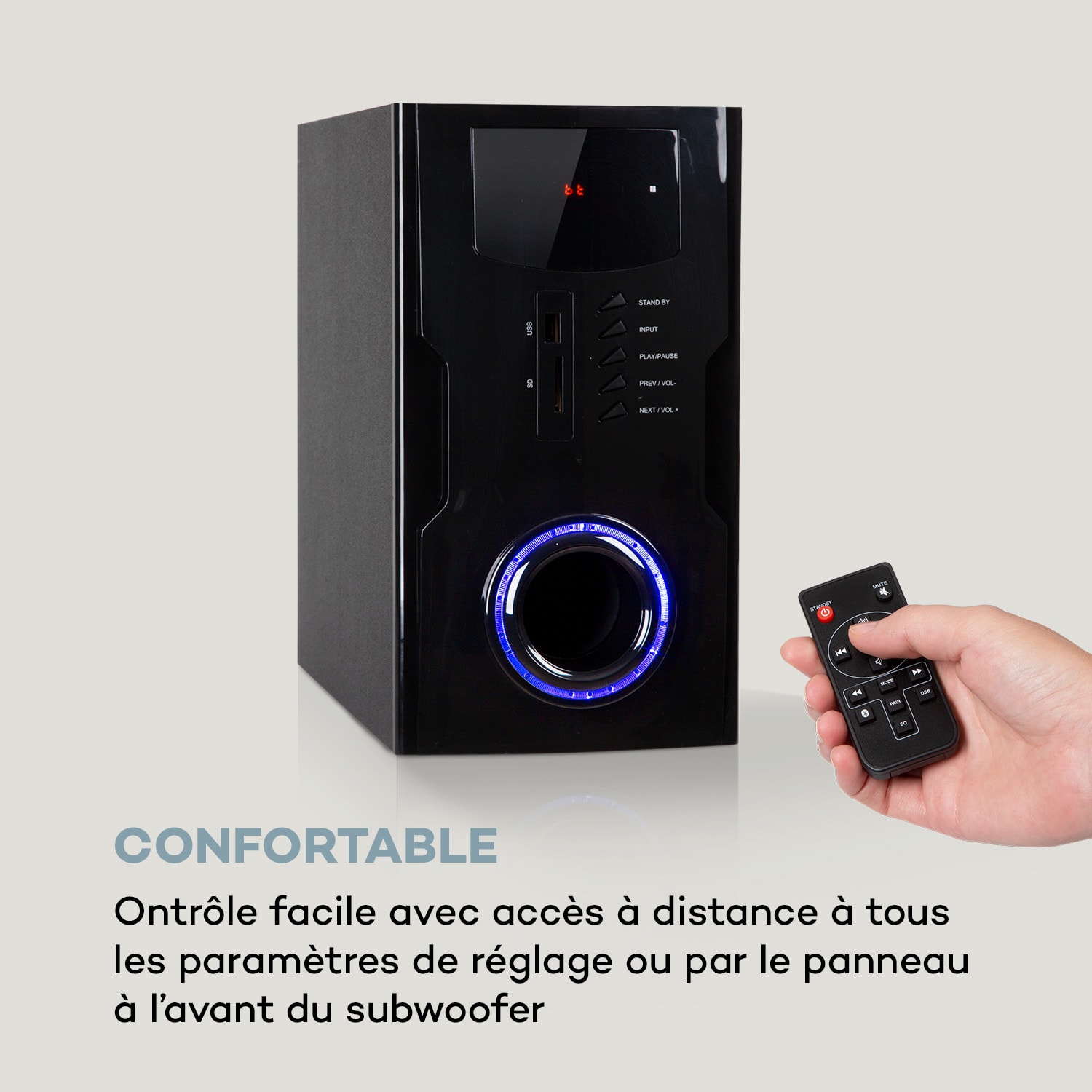 Areal Nobility Système surround 5.1 canaux Bluetooth 3.0 USB SD AUX 120W RMS 