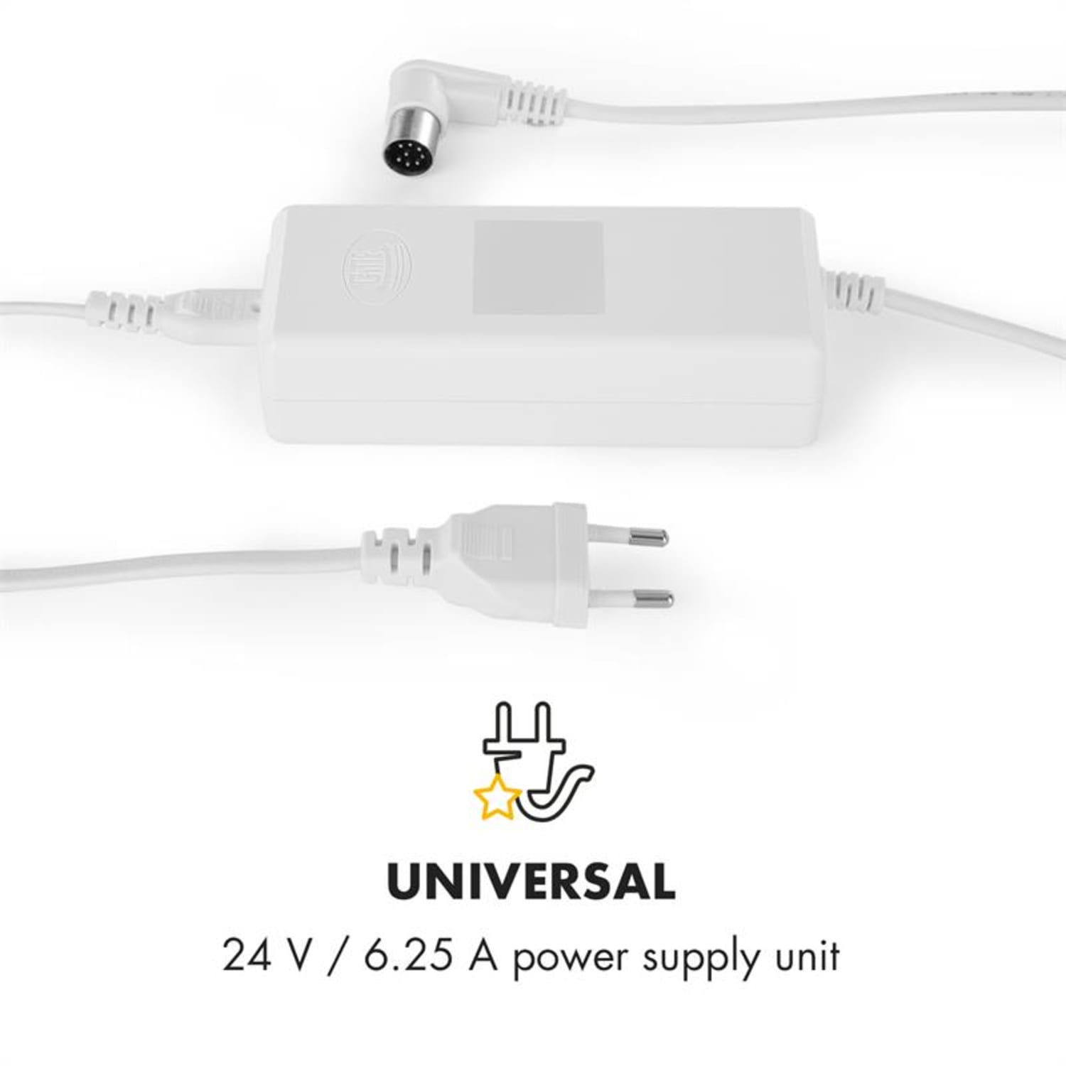 GrowIt Farm Smart Indoor Garden varavirtajohto 24V/6,25A muuntaja multiadaperilla 24 V 6 25 A