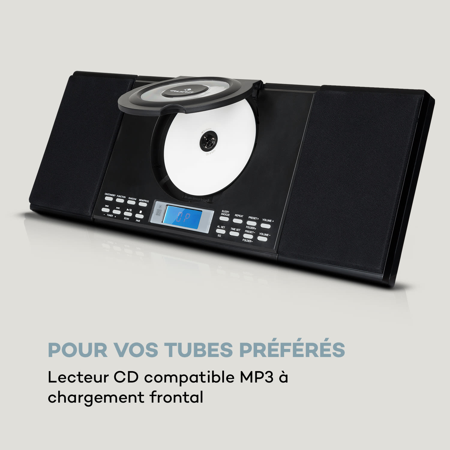 Wallie Micro chaîne Lecteur CD Bluetooth port USB + télécommande - noire