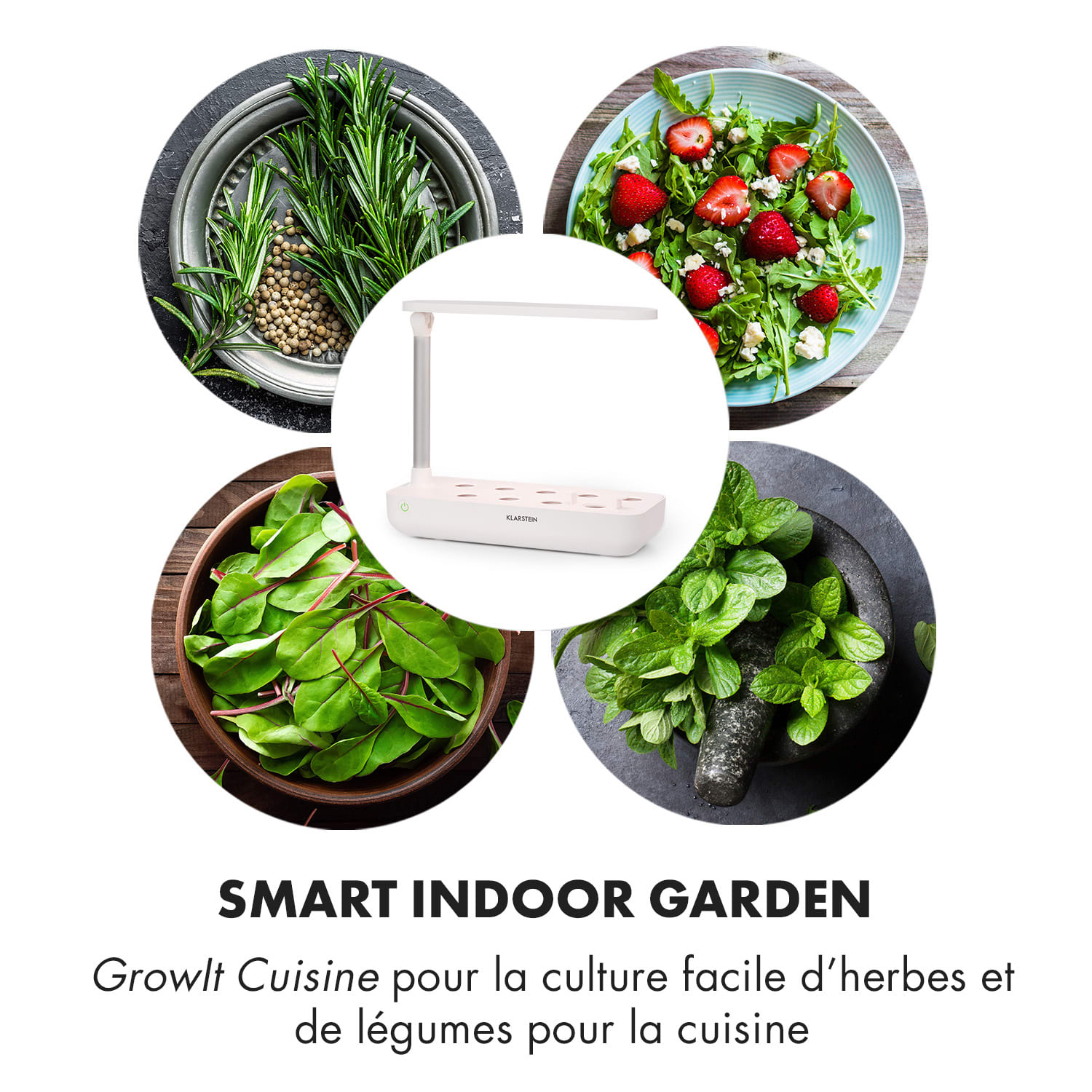 GrowIt Flex Jardin hydroponique 9 plantes 18W 110x LED réservoir 2L 9 plantes