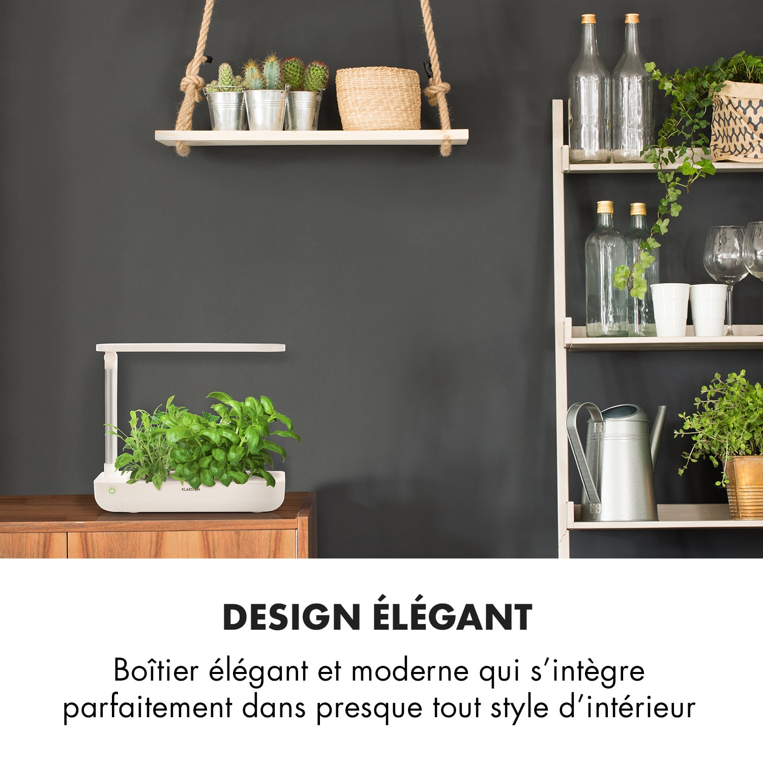 GrowIt Flex Jardin hydroponique 9 plantes 18W 110x LED réservoir 2L 9 plantes