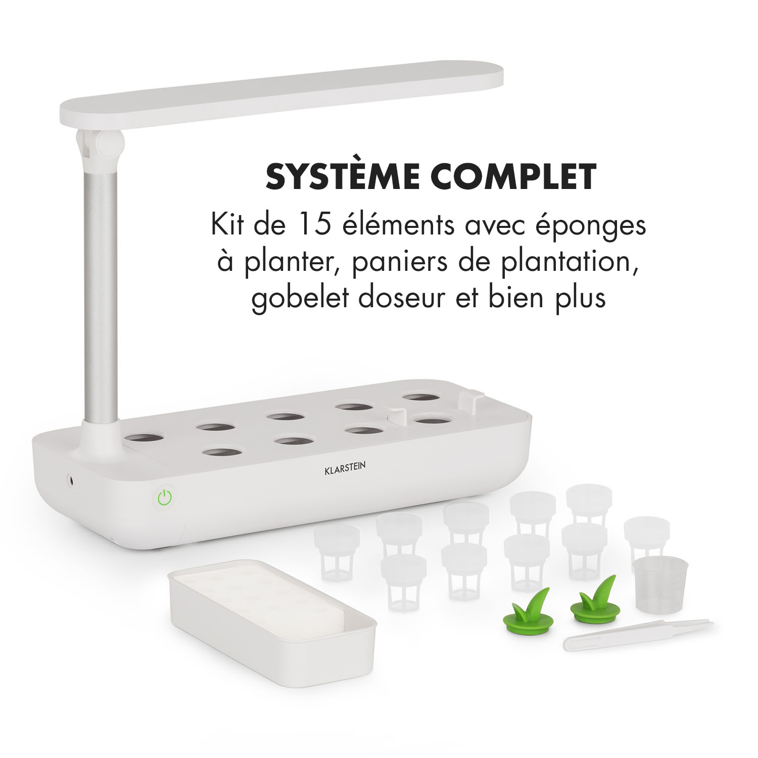 GrowIt Flex Jardin hydroponique 9 plantes 18W 110x LED réservoir 2L 9 plantes