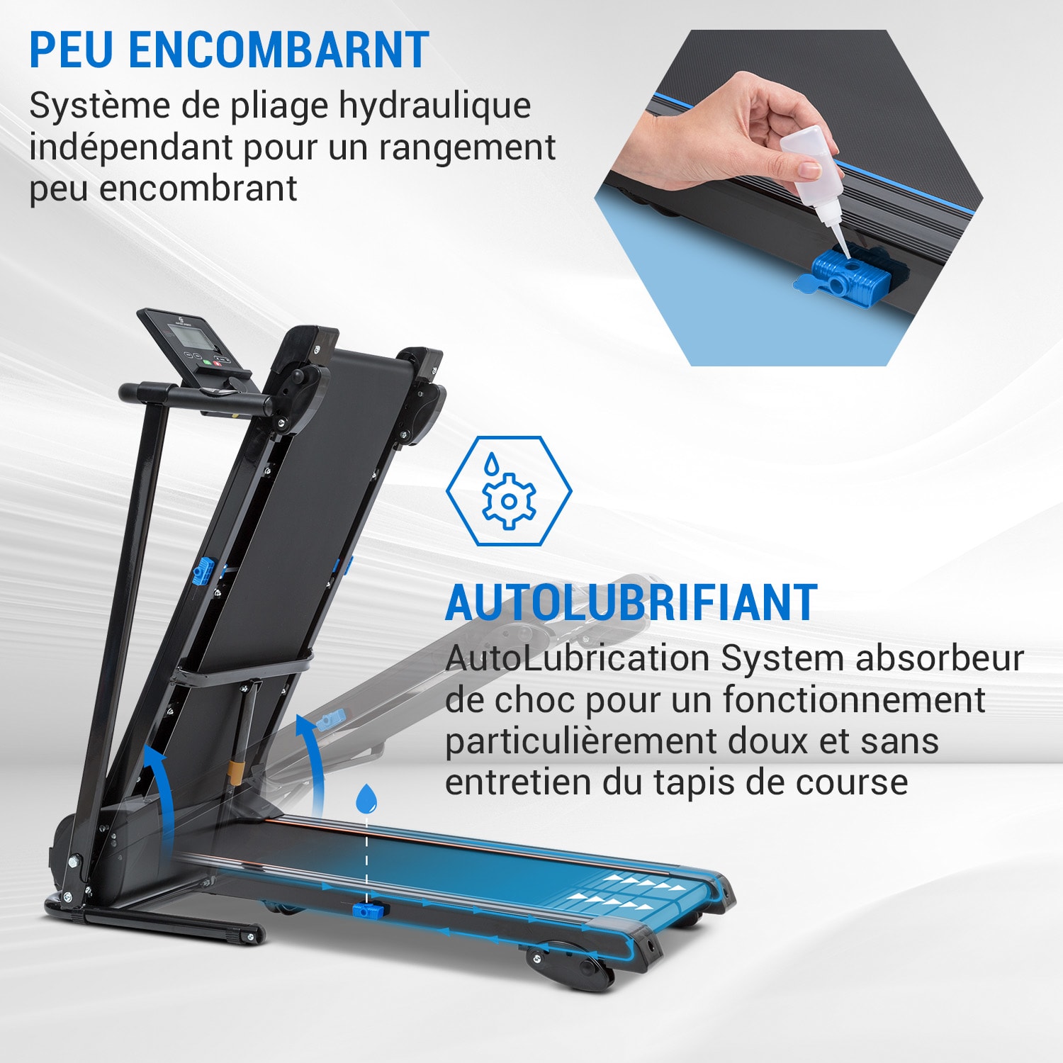 Pacemaker F60 Tapis de course motorisé Bluetooth 12 programmes 