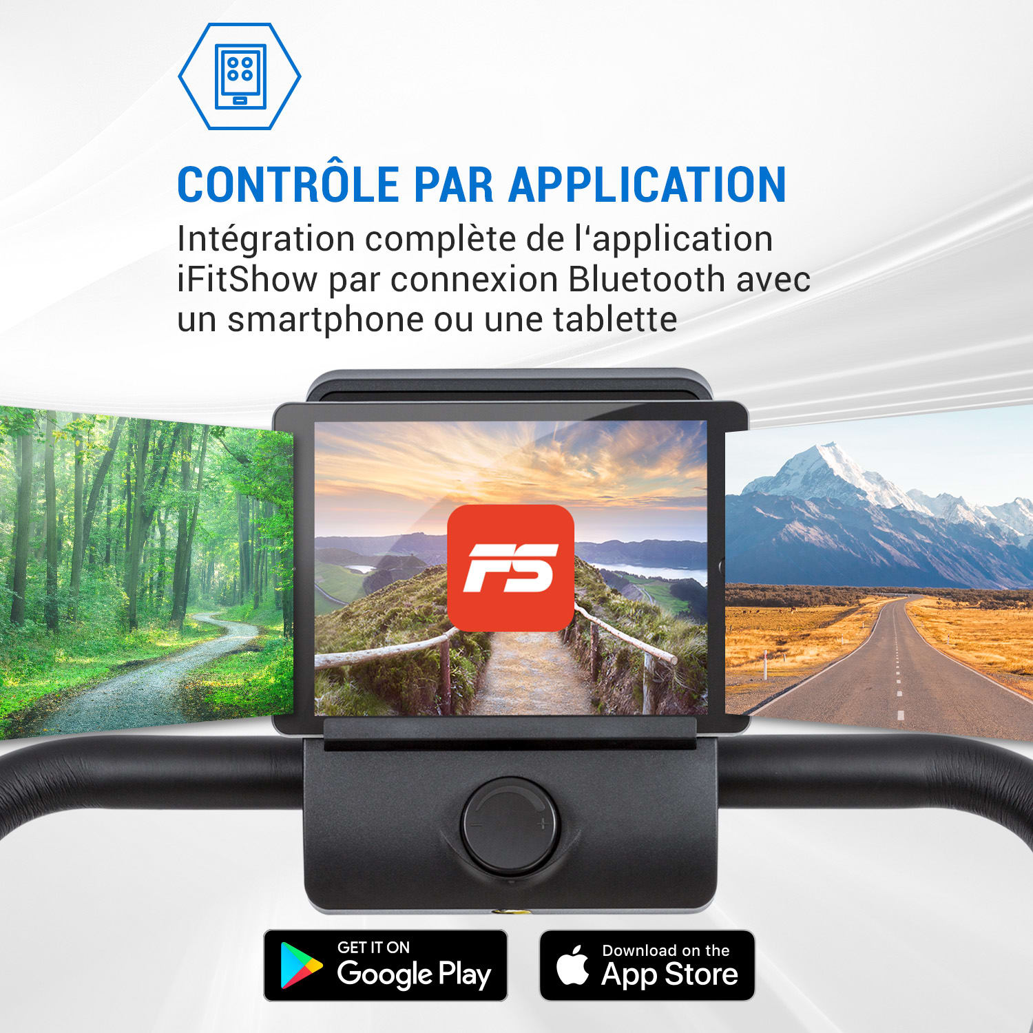 Pacemaker F60 Tapis de course motorisé Bluetooth 12 programmes 