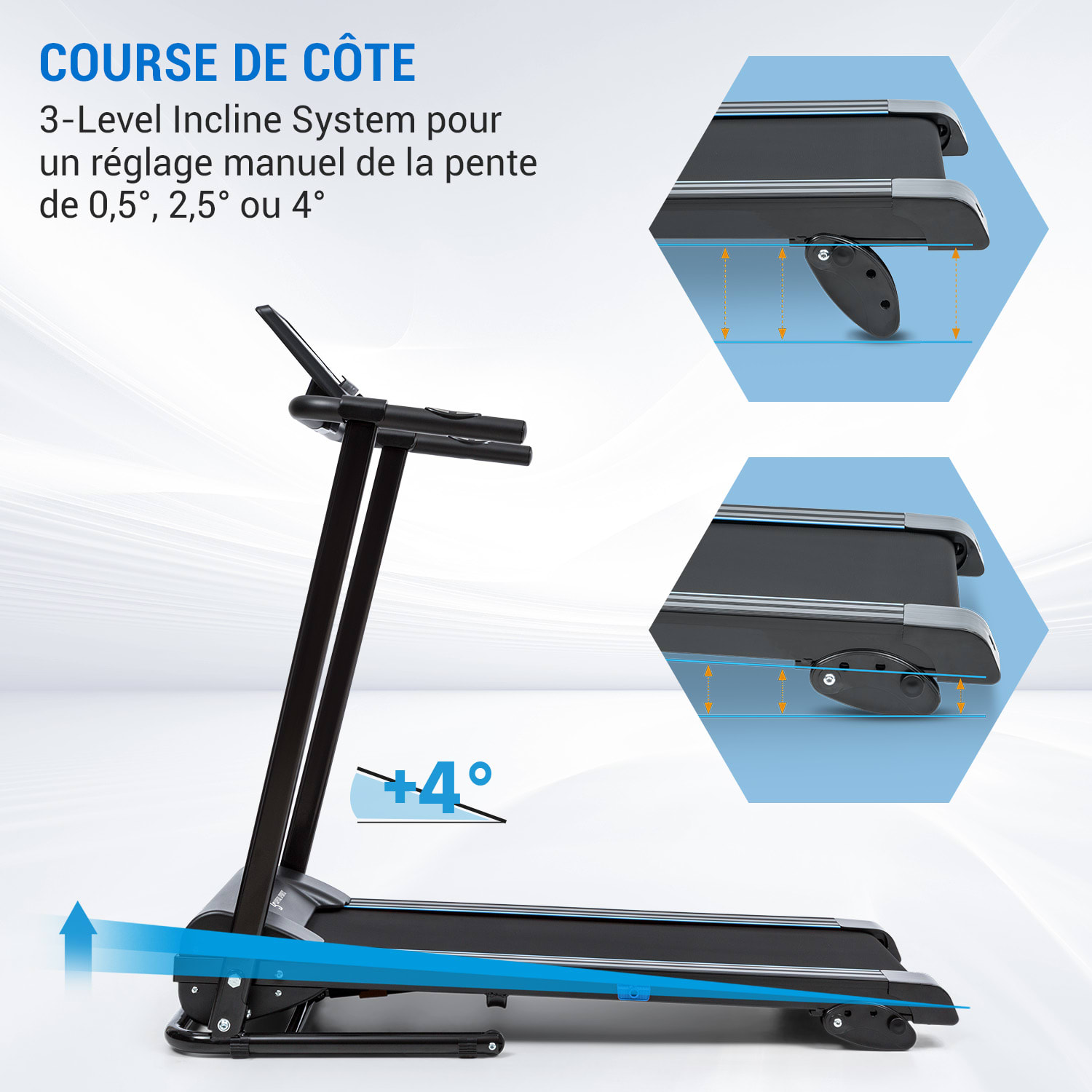 Pacemaker F60 Tapis de course motorisé Bluetooth 12 programmes 