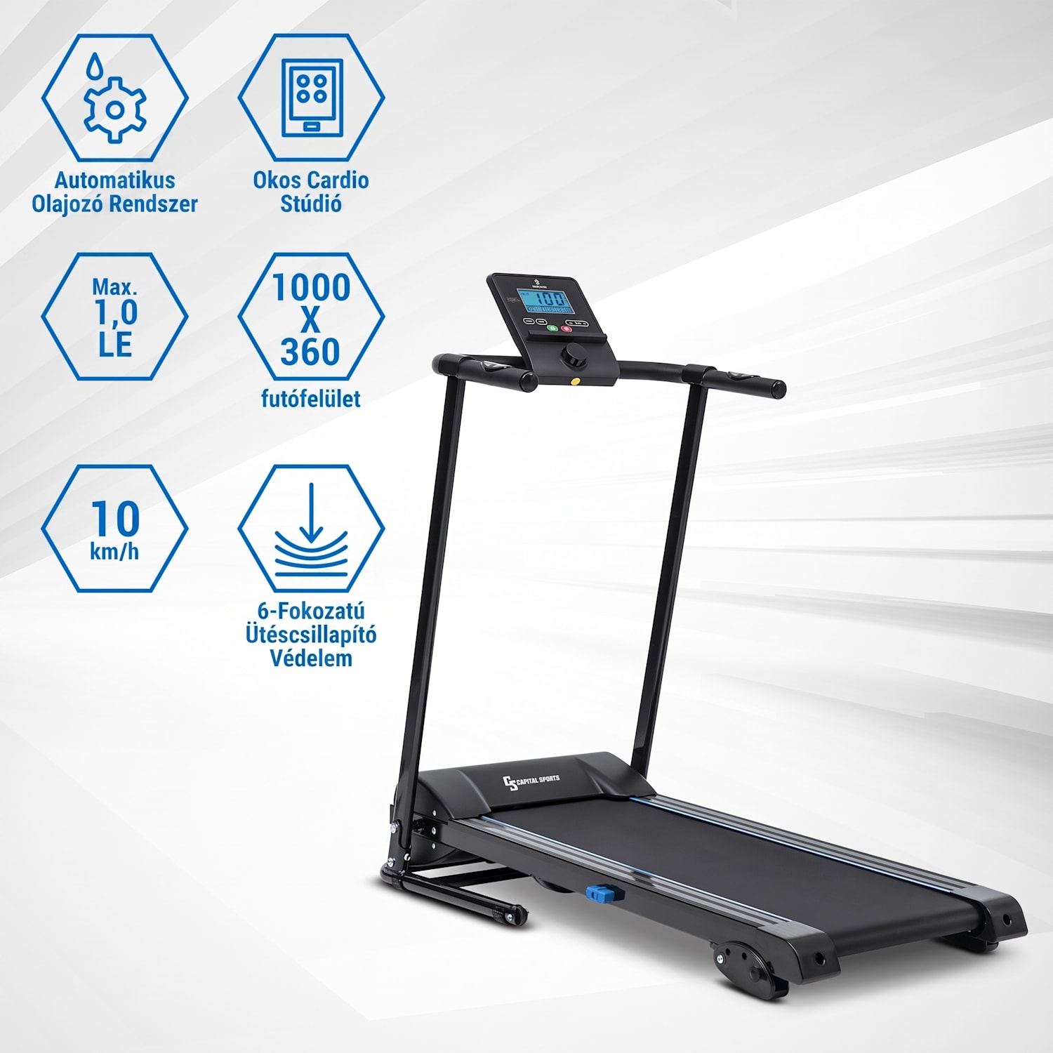 Pacemaker F60, futópad, 1.0 HP, önkenő, Bluetooth 