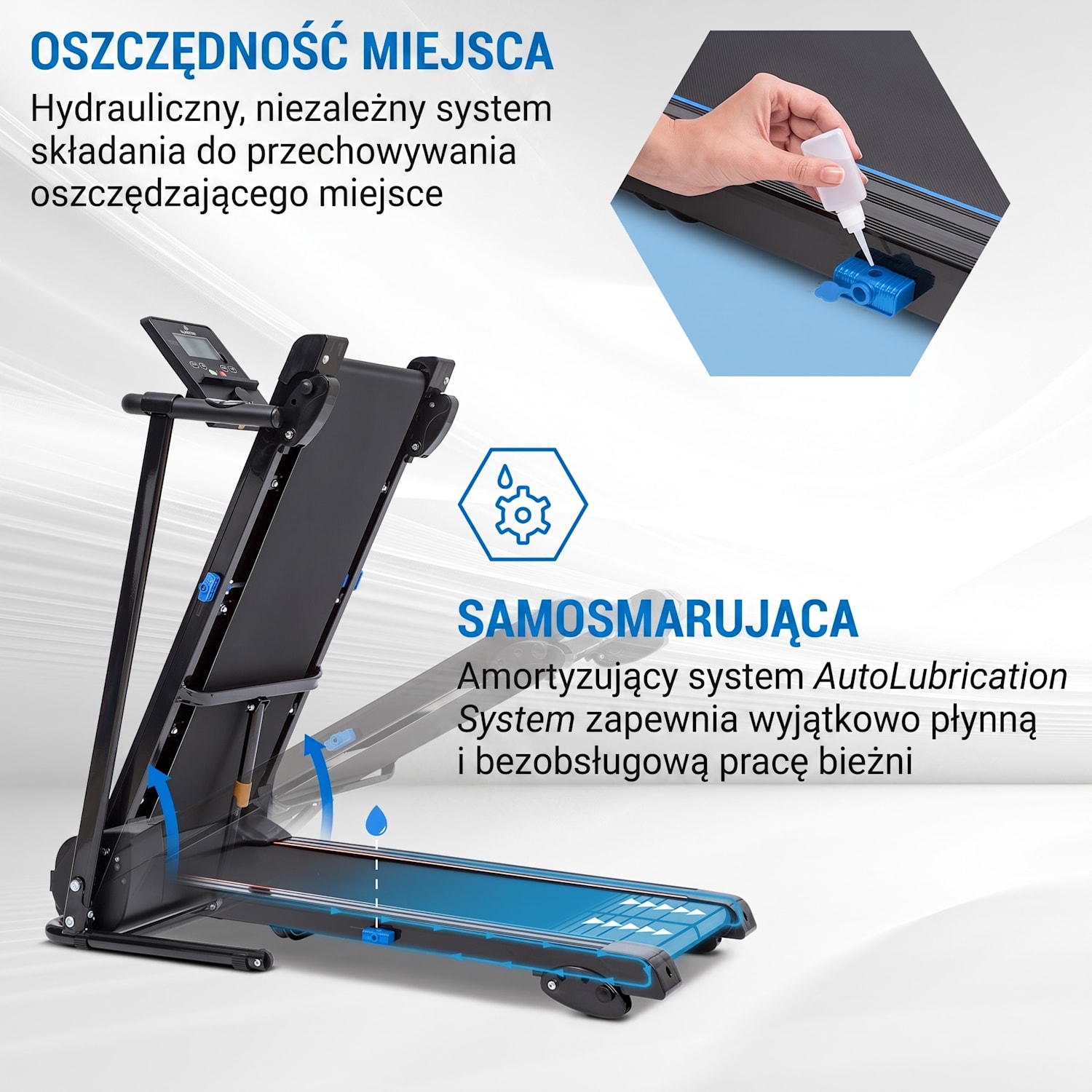 Pacemaker F60, bieżnia, 1.0 KM, samosmarujący, bluetooth 