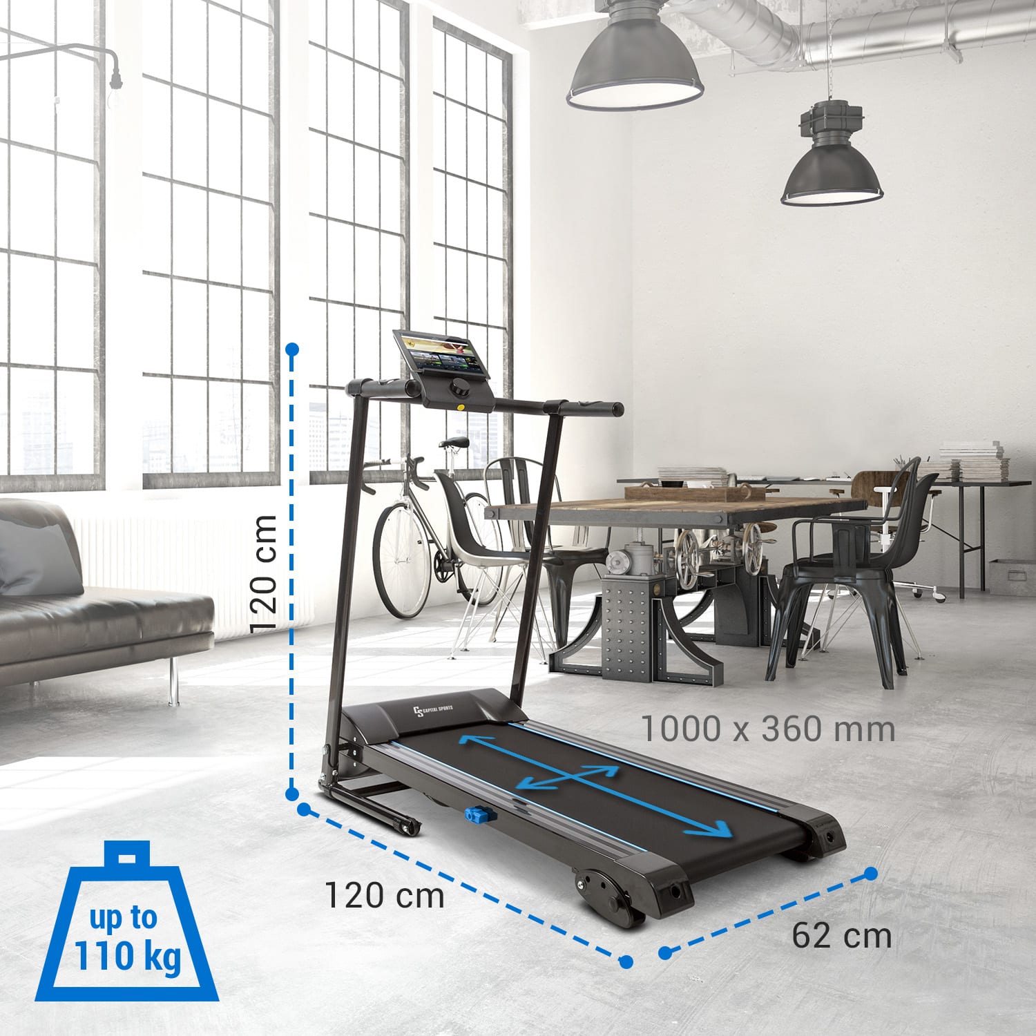 Pacemaker F60 Cinta de correr 1 PS Autolubricante Bluetooth 