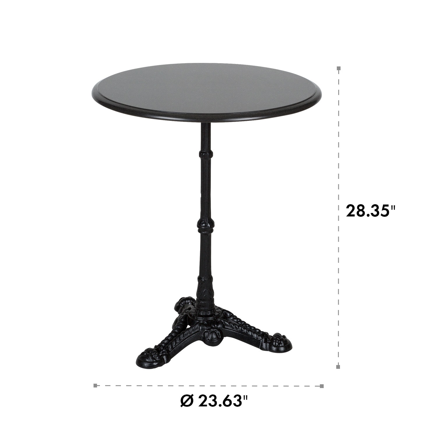 Petras-BK stolik bistro granit 4 pory roku wodo- i mrozoodporny czarny 