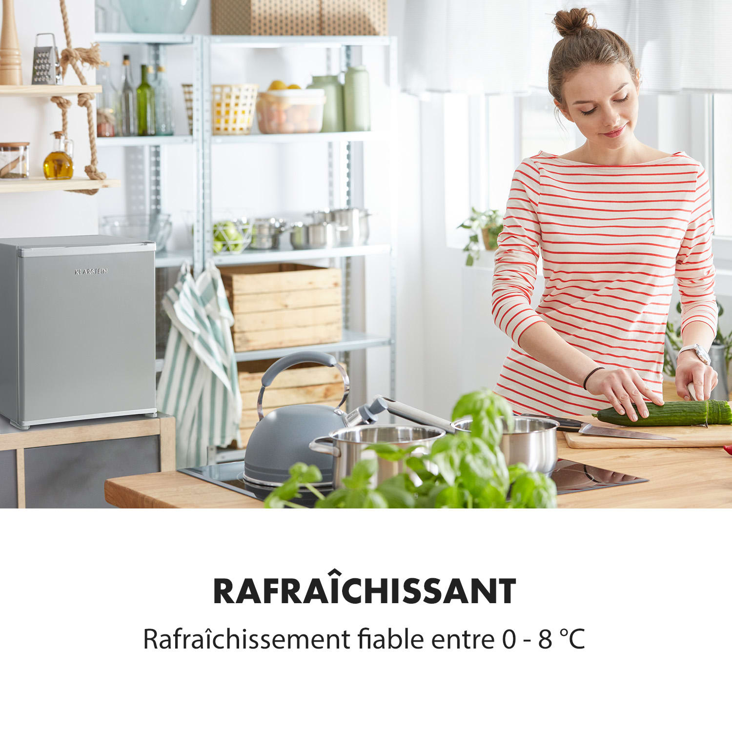 Nagano S mini-réfrigérateur 38 l 0 dB 0-8°C silencieux 54,5 cm argent 38 L | Argent