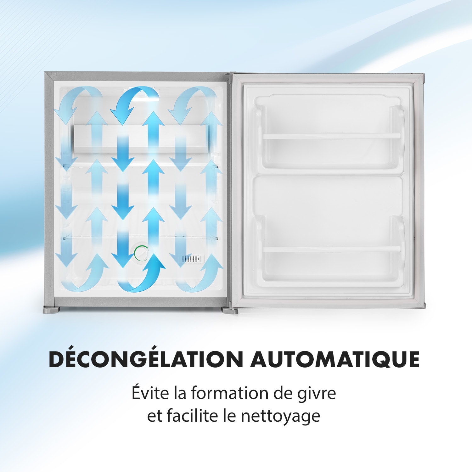 Nagano S mini-réfrigérateur 38 l 0 dB 0-8°C silencieux 54,5 cm argent 38 L | Argent