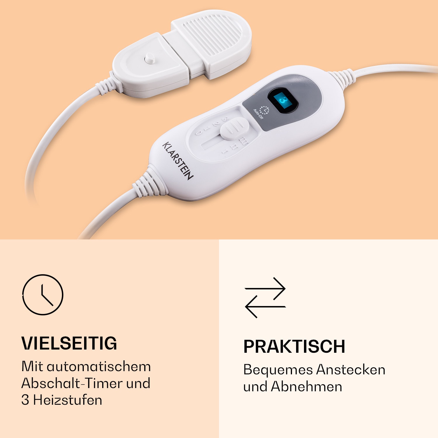 Fernbedienung für Dr. Watson XL & XXL Heizdecke Ersatzteil LED-Display 2 m abnehmbar 