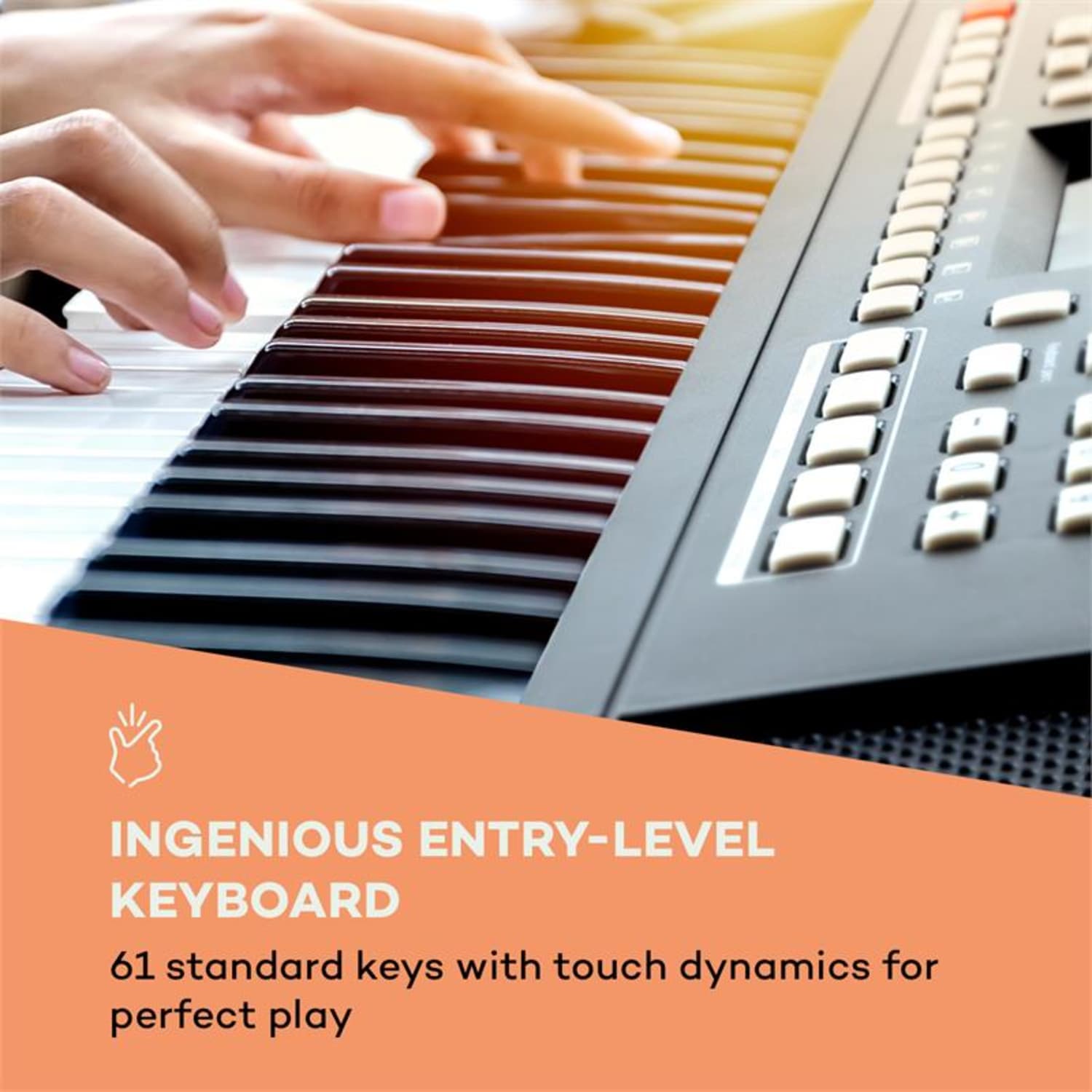Etude 61 MK II Keyboard 61 Tasten je 300 Klänge/Rhythmen schwarz Schwarz