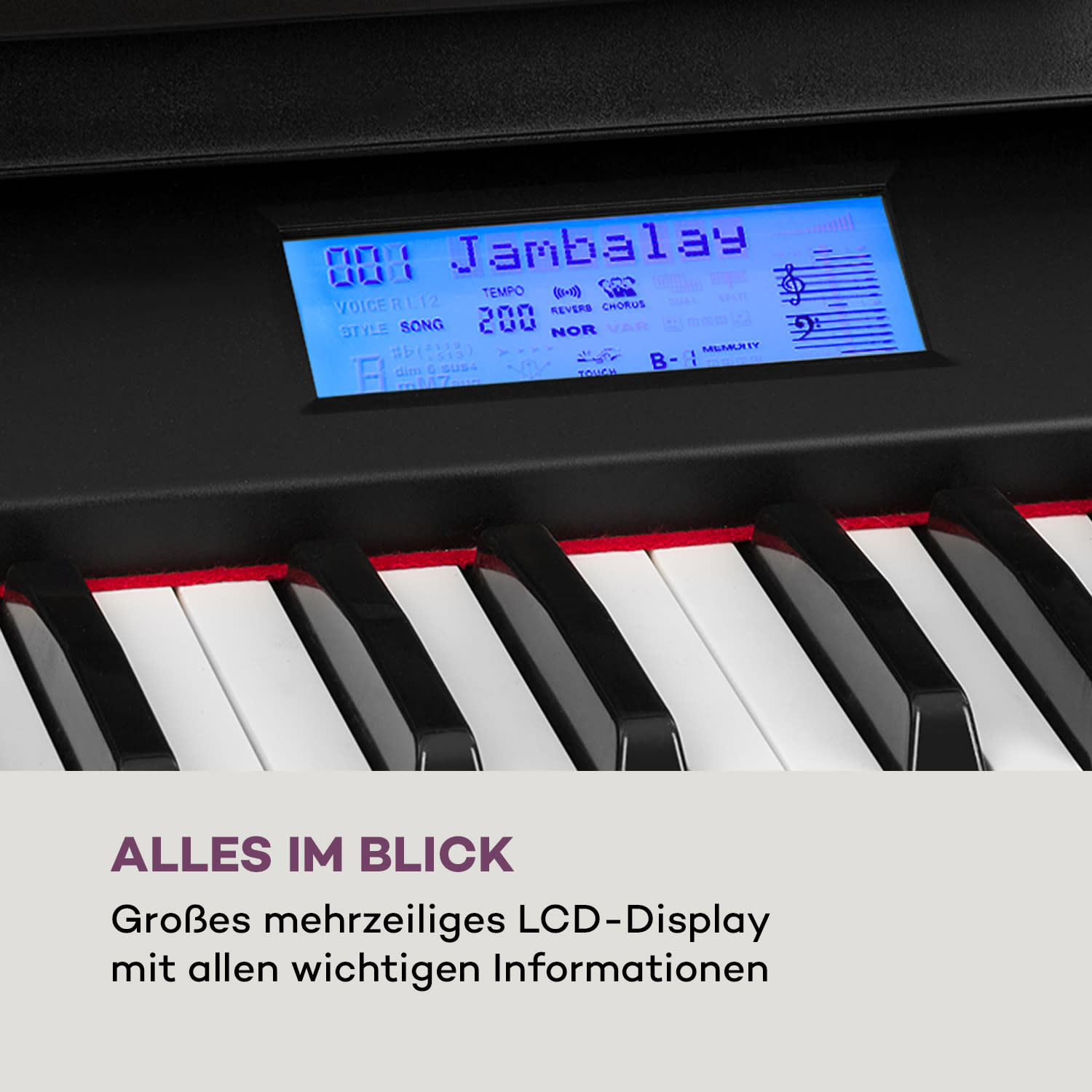 Subi88 MKII Keyboard 88 Tasten MIDI USB 360 Klänge 160 Rhythmen 