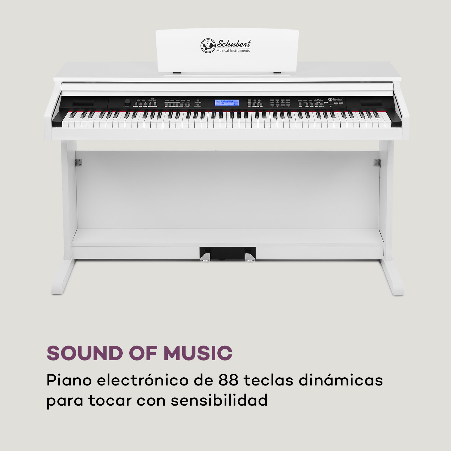 Subi 88 MK II Teclado 88 teclas MIDI USB 360 sonidos 160 ritmos Blanco Blanco