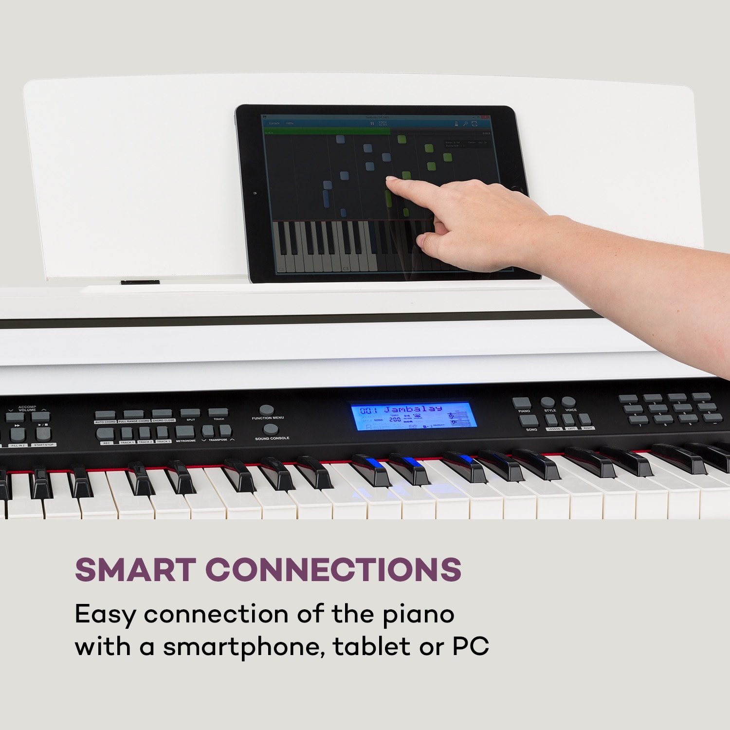 Subi 88 MK II keyboard 88 toetsen MIDI USB 360 timbres 160 ritmes wit Wit