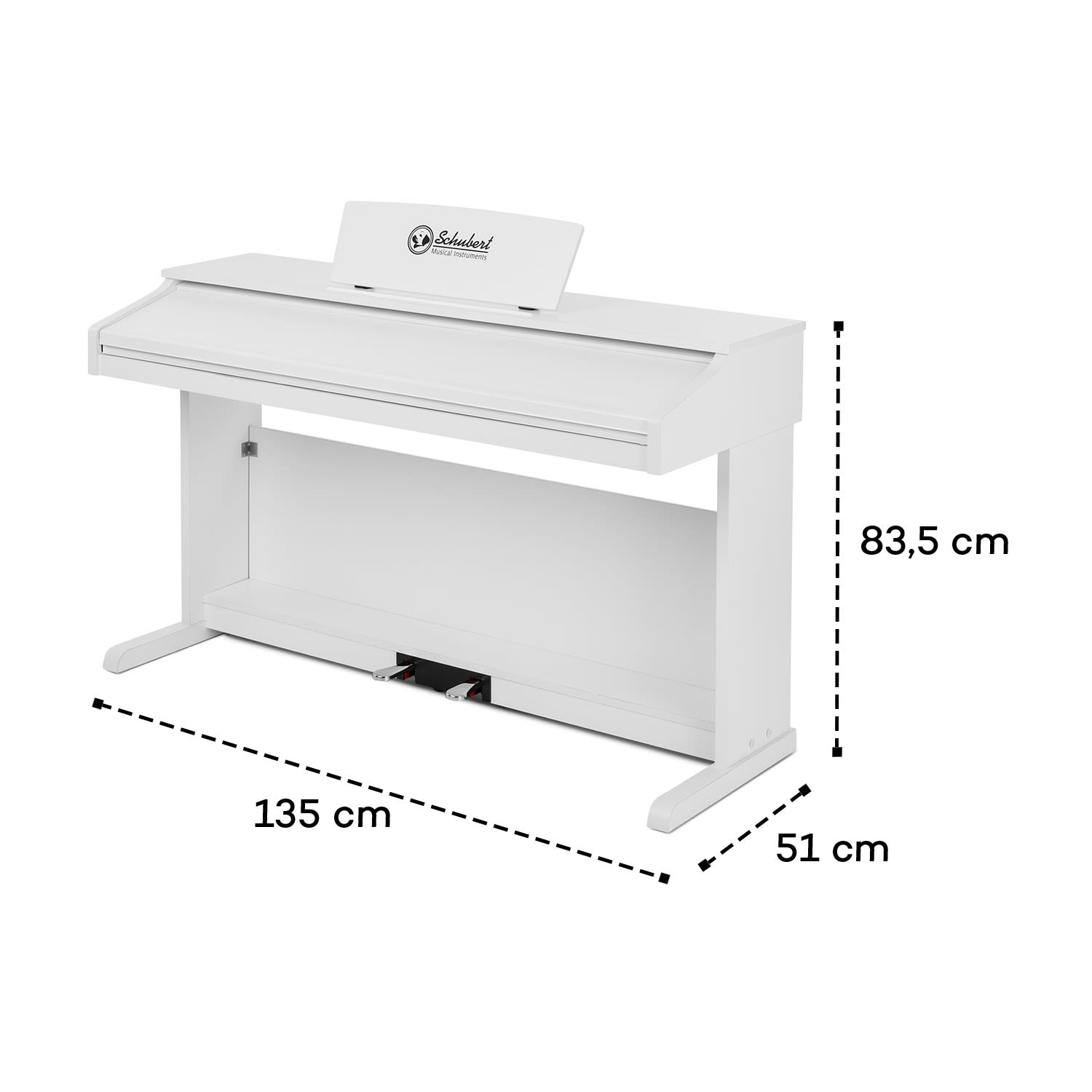 Subi88 MK II, e-piano, 88 taste, MIDI, USB, 360 sunete, 160 de ritmuri, alb Alb