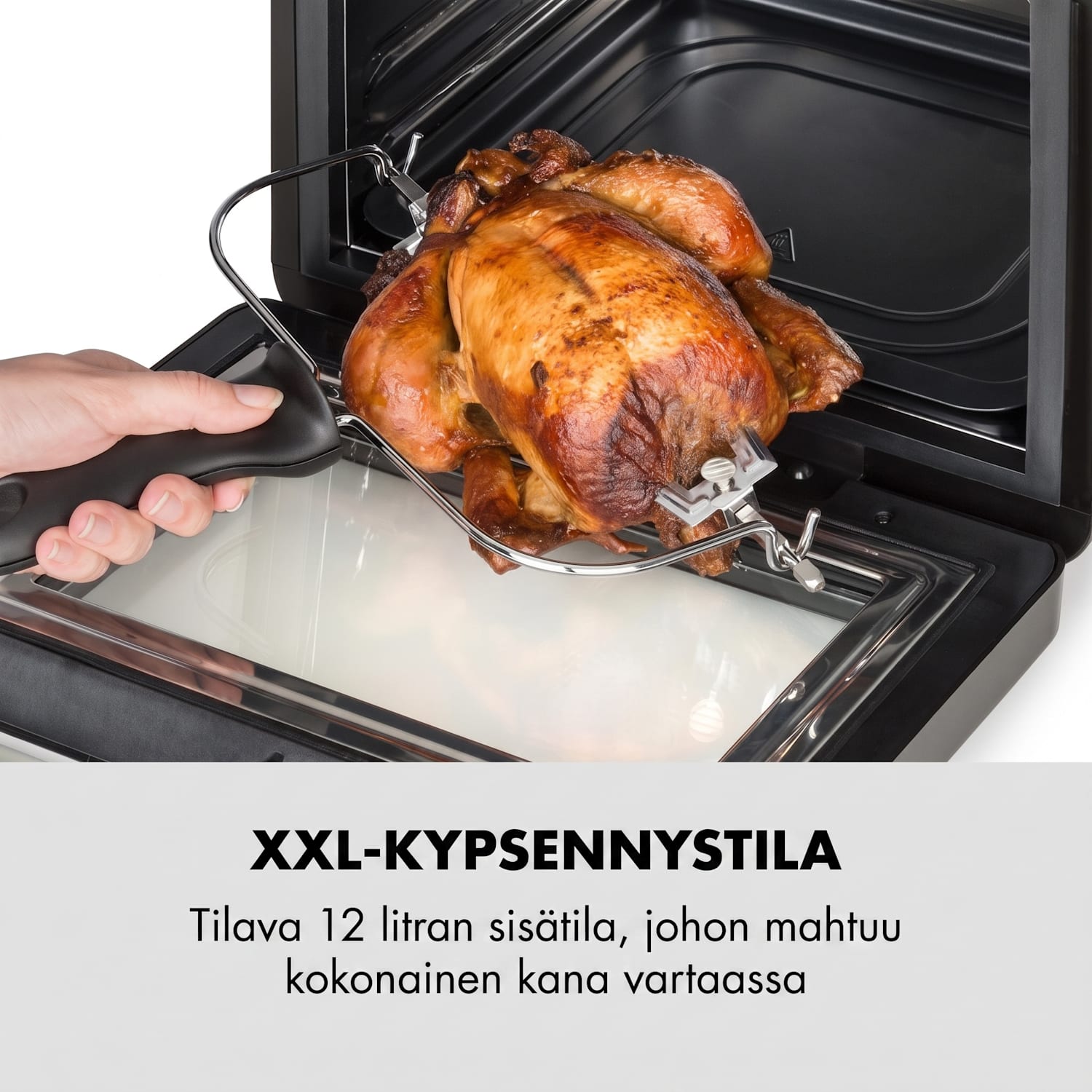 AeroVital Cube kuumailmakeitin 1600 W 12 l ajastin 16 ohjelmaa musta Musta